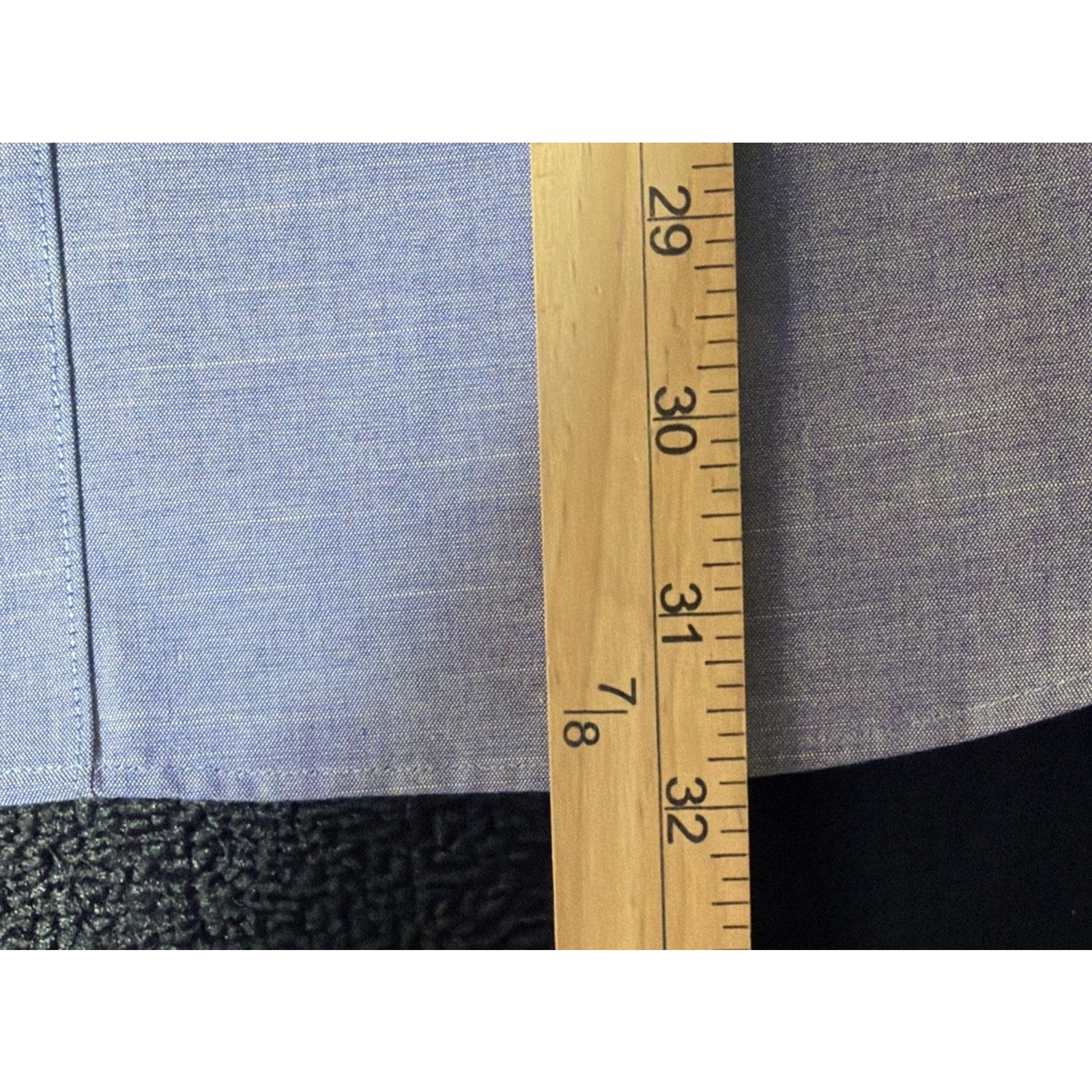 Banana Republic Men Size XL Solid Blue Non Iron Slim Long Sleeve Chambray Shirt