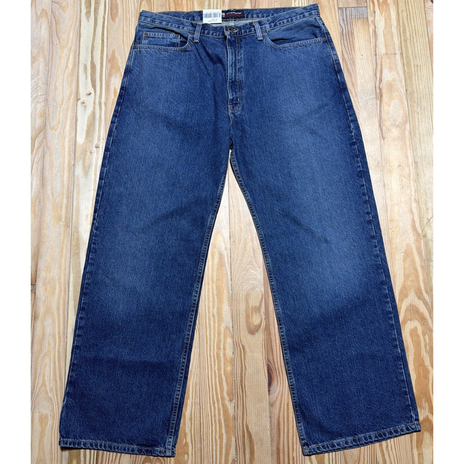 Vintage Ralph Lauren Polo Jeans Co Baggy Fit Blue Denim Loose Fit 38x30 NWT