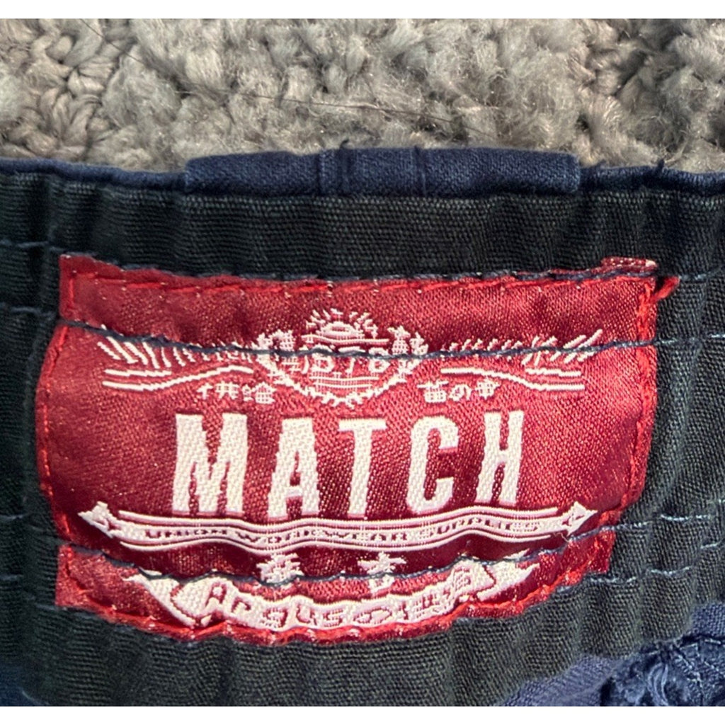Match Cargo Shorts Casual Outdoor Utility Navy Blue Cotton Blend Mens 36 x 11"