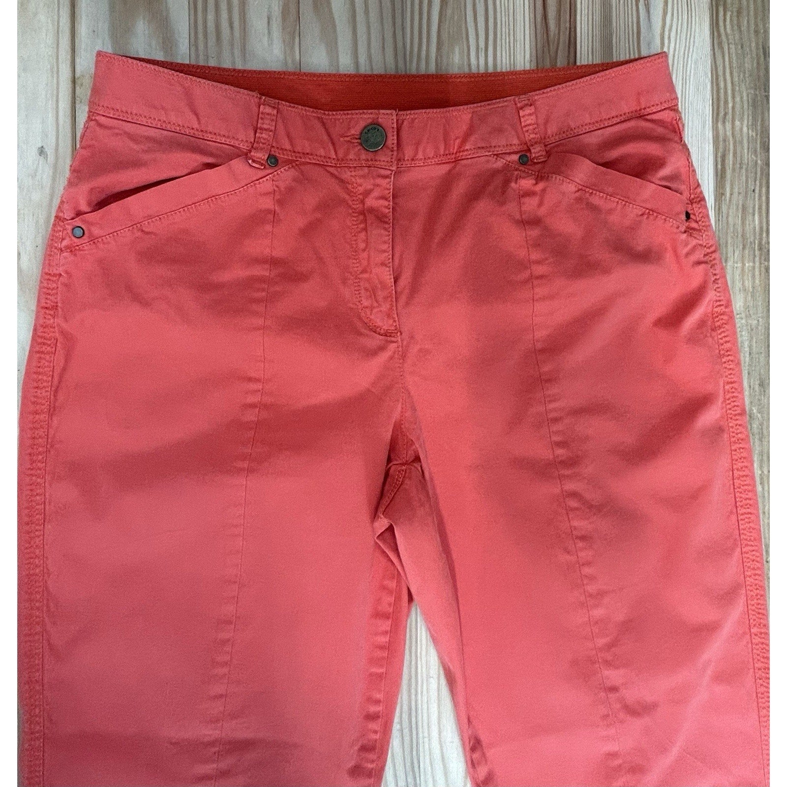 Chicos Pants 1 US Medium So Slimming Stretch Front Seam Career Minimalist Casual