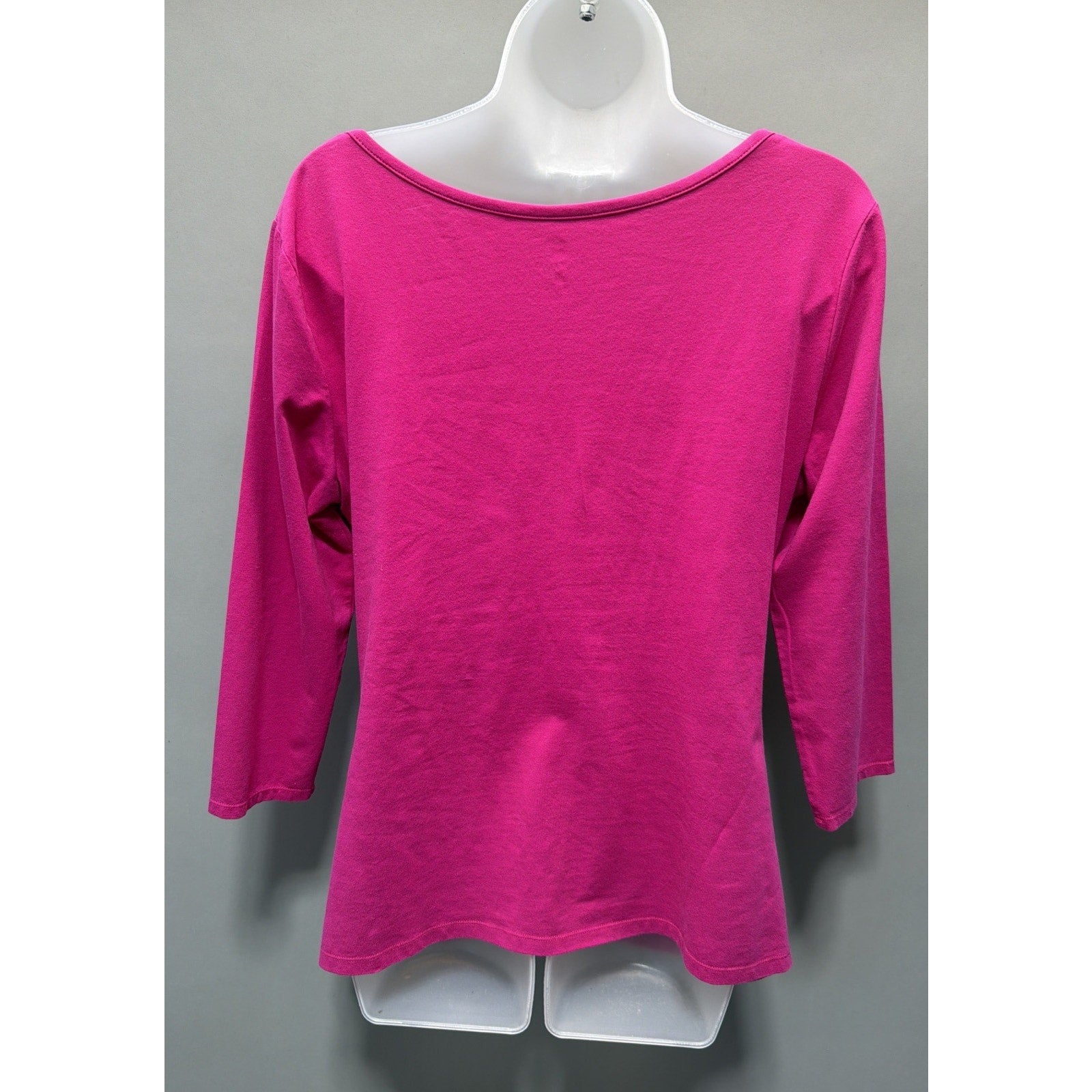 Womens New York & Company Pink Ruched V Neck Top Size XL