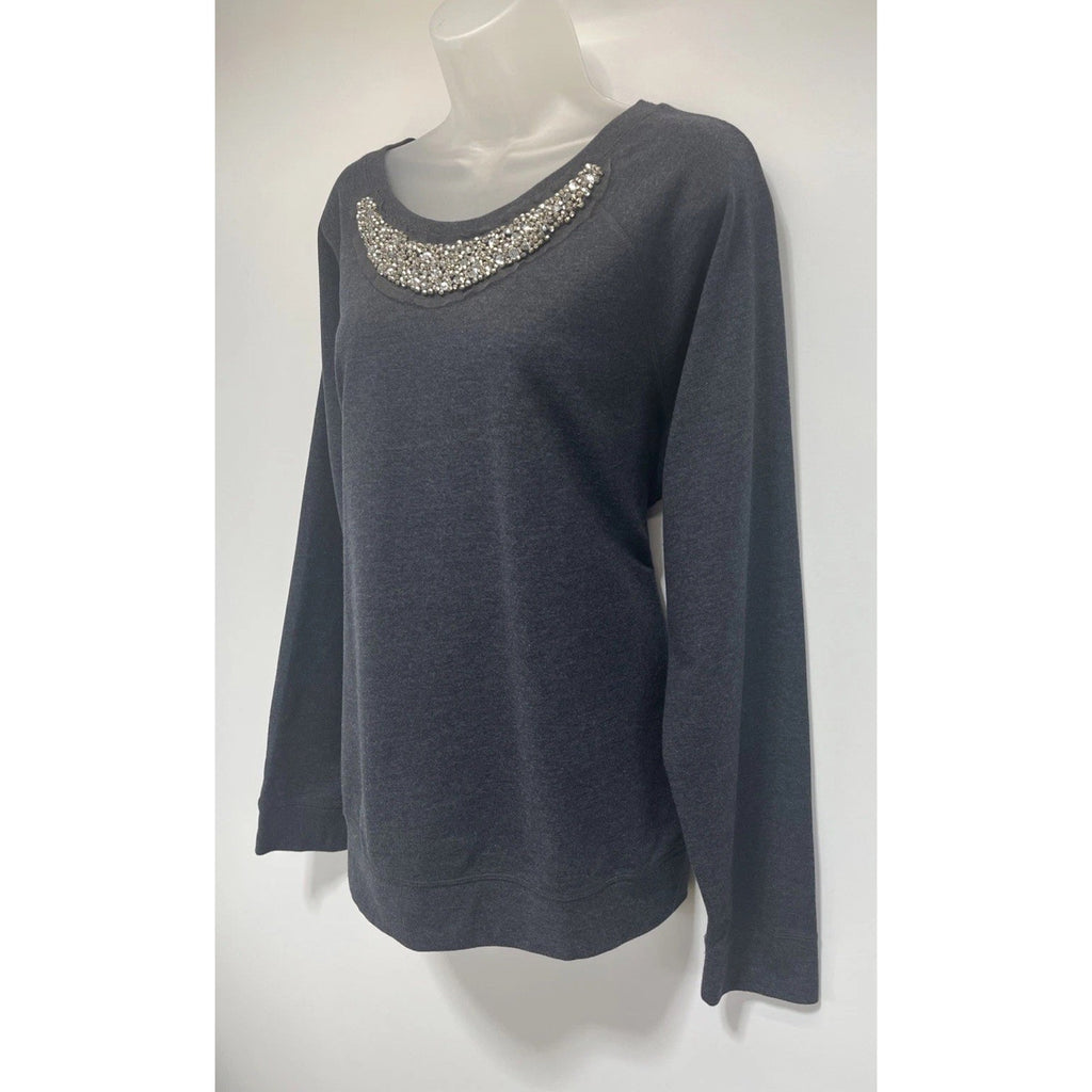 Old Navy Size XL Gray Beaded Long Sleeve Sweater Women’s