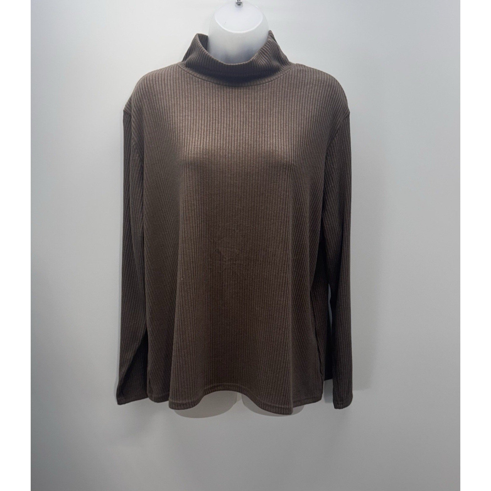 Coco+Carmen Brown Knit Ribbed Turtle Neck Women's Size XXL New With Tags