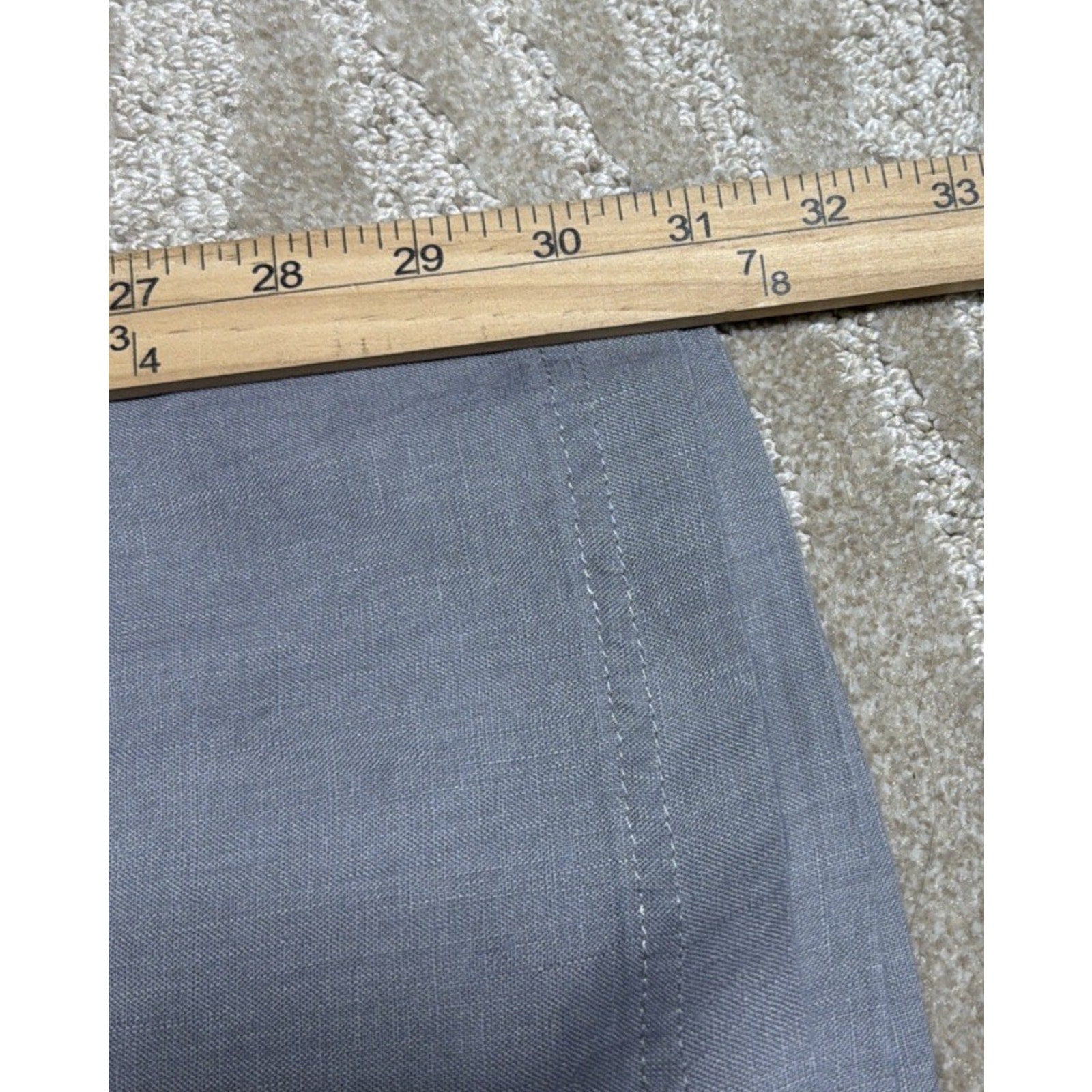 KENAR Women’s M 100% Linen Gray Drawstring Pull On Pants Beach Lounge Casual