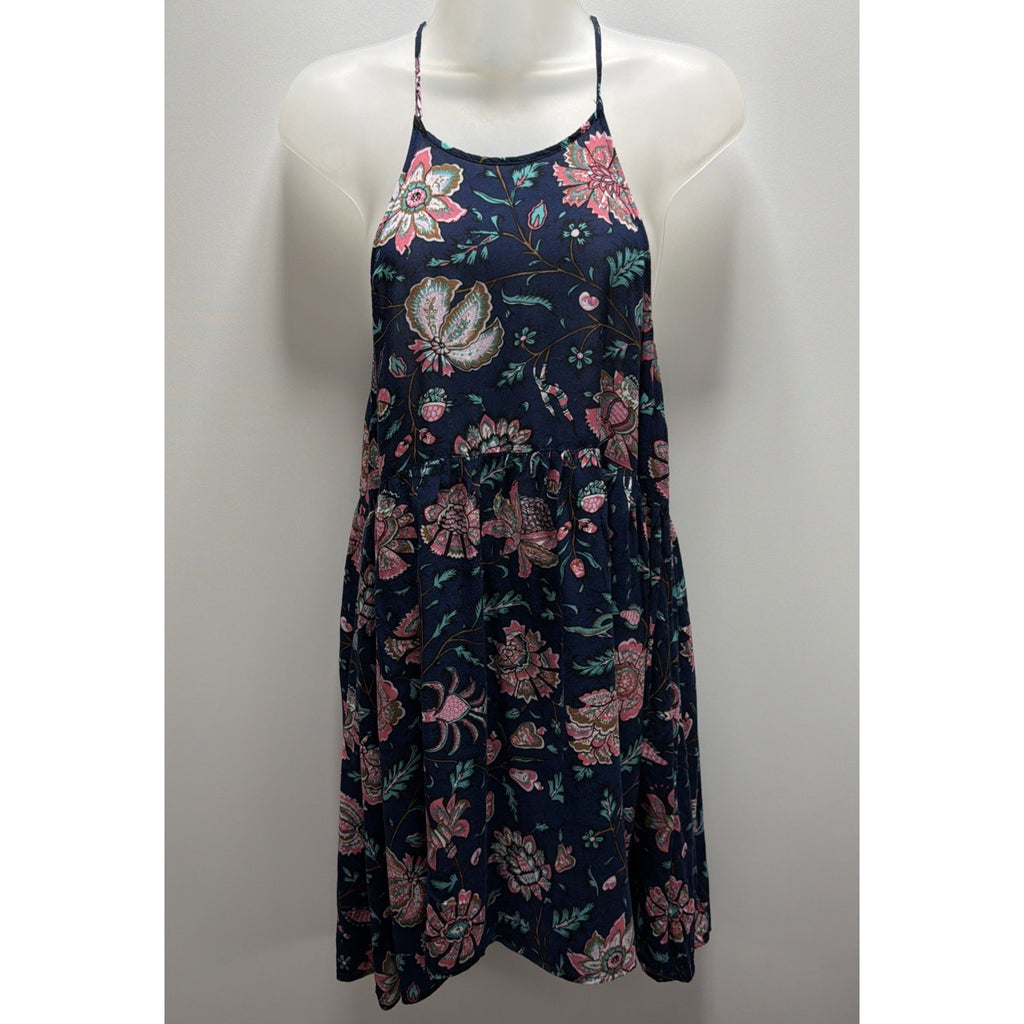 Entro Sundress Womens Size Large Floral Mini Strappy Summer Boho Beach Casual