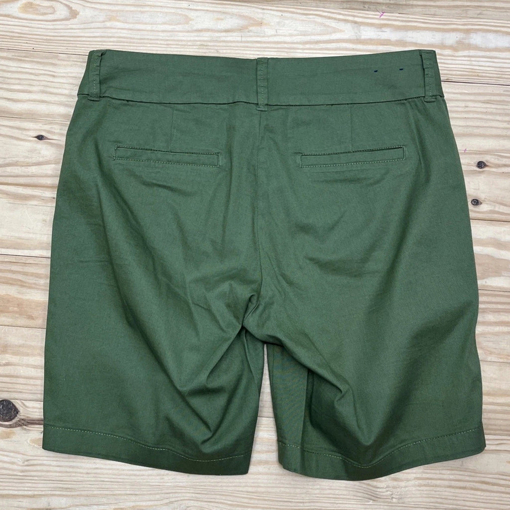 J By J. Crew Green Cotton Chino Shorts Inch Inseam 9 Women's Size 4