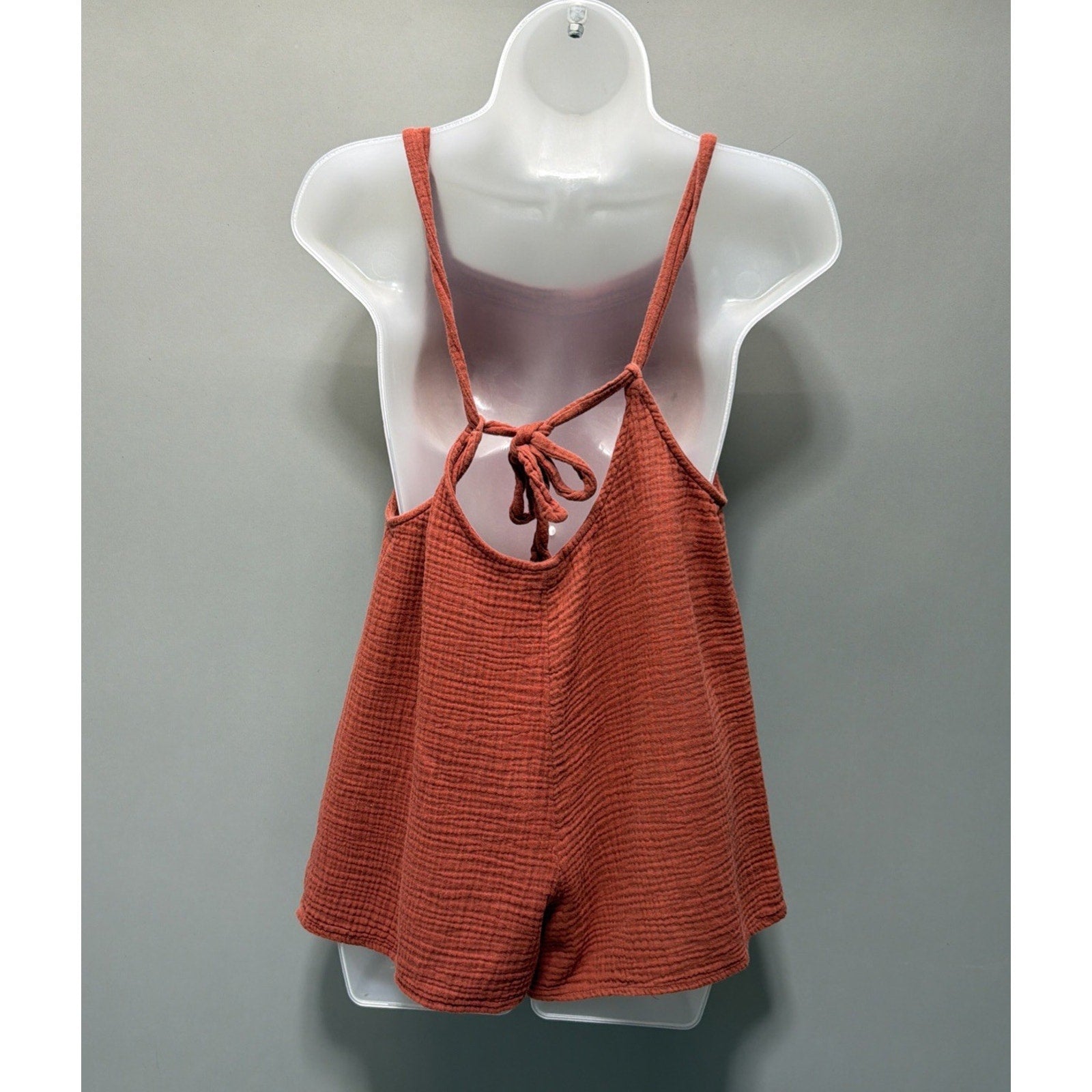 Xhilaration Gauzy Romper Size M Tank Shorts Summer Top Burnt Orange
