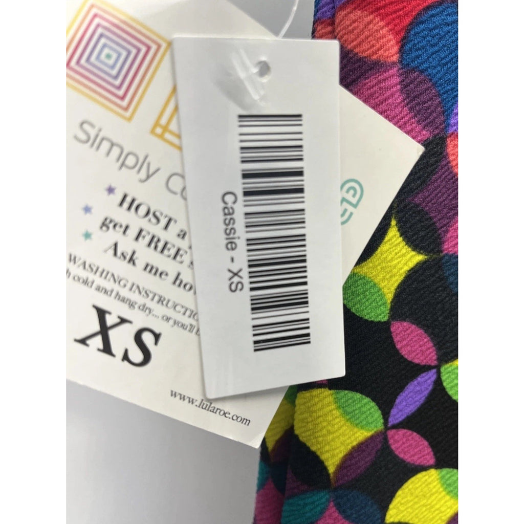 NWT LulaRoe Cassie Skirt Psychedelic Mod Trippy Purple Red Illusion Wiggle XS