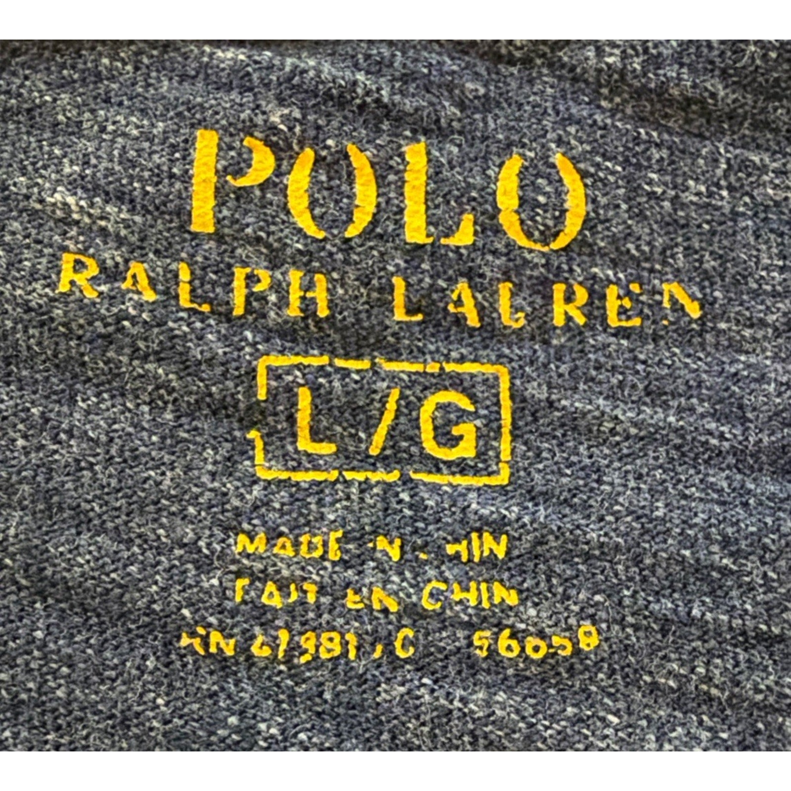 Polo Ralph Lauren T-Shirt Men L Blue Heathered V-Neck Short Sleeve Pony Logo