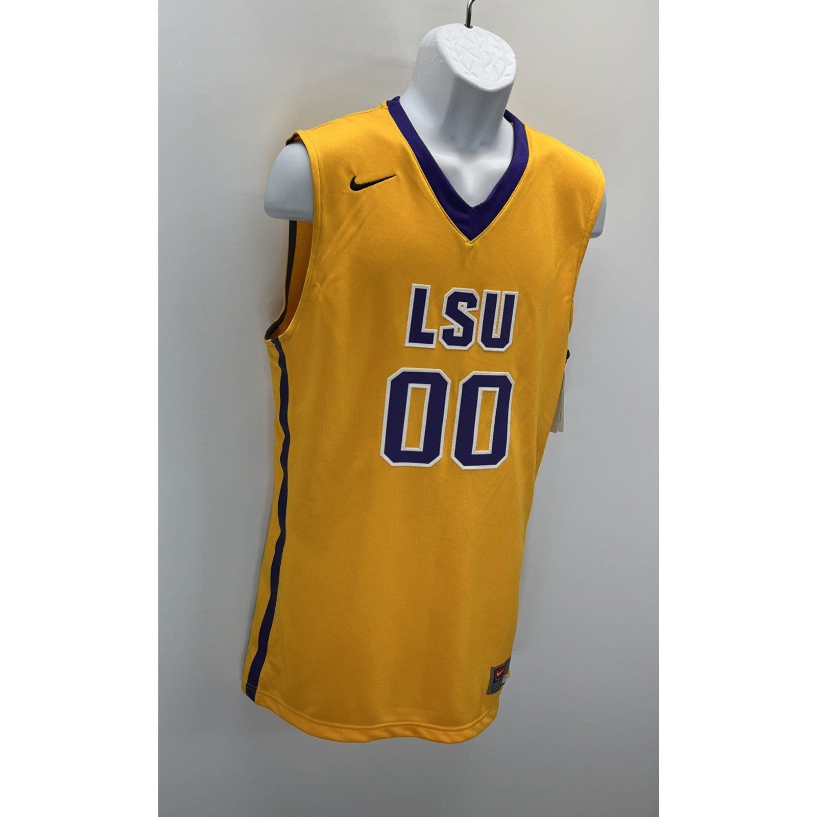 Nike Mens Basketball Jersey LSU Tigers #00 Large Sample Stitched Sewn NWT FS!