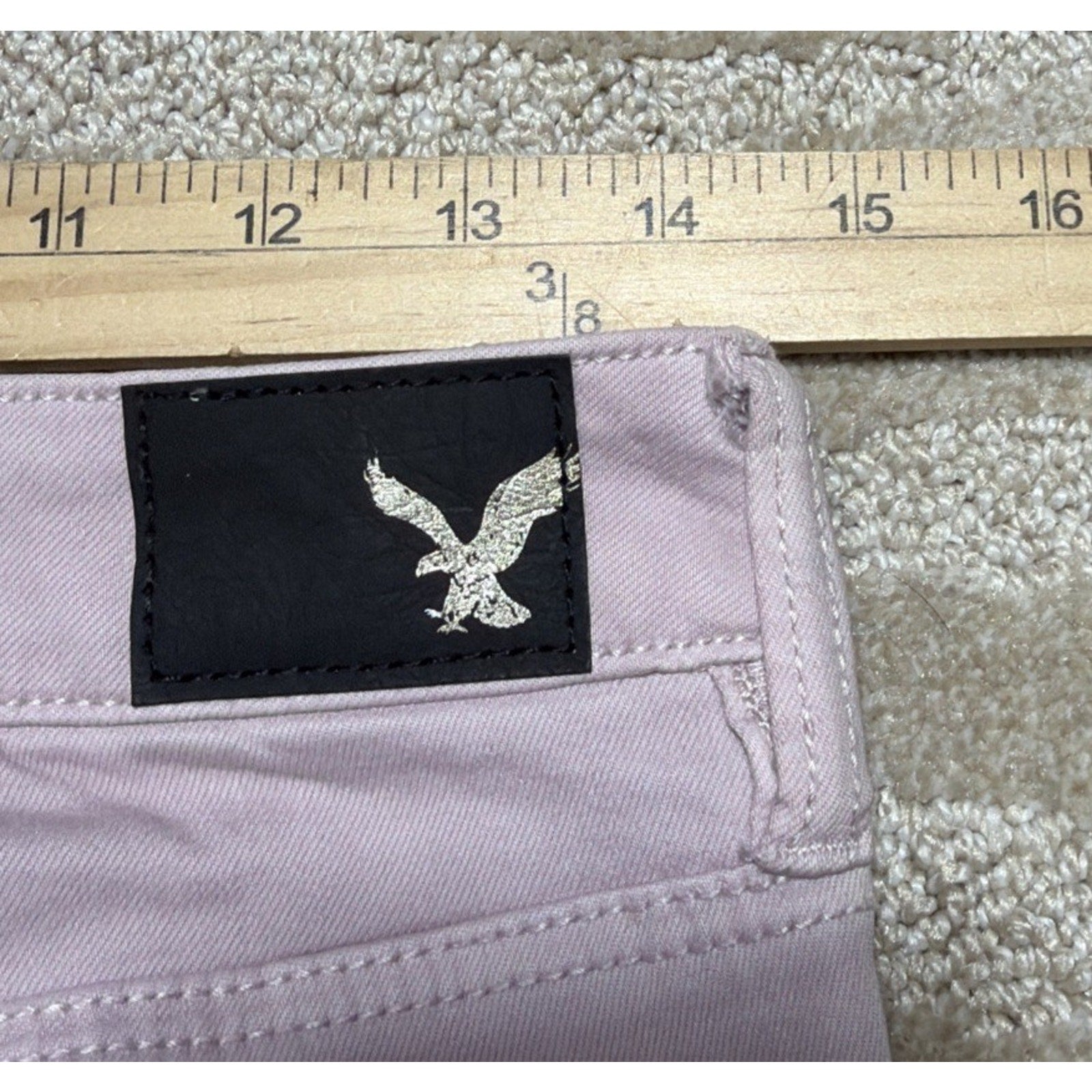 American Eagle Women's 6 Jeans Hi Rise Jegging Lavender Distressed Stretch NWT