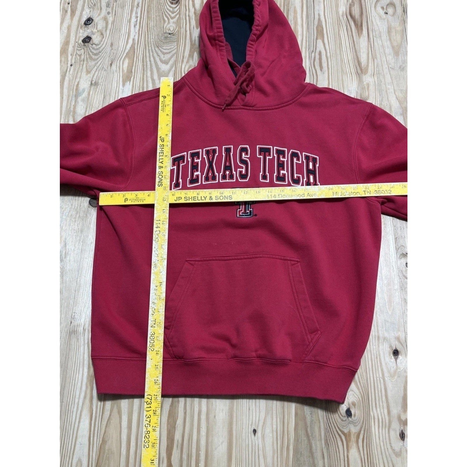 Men's Colosseum Texas Tech Red Raiders Red Pullover Hoodie Size Large