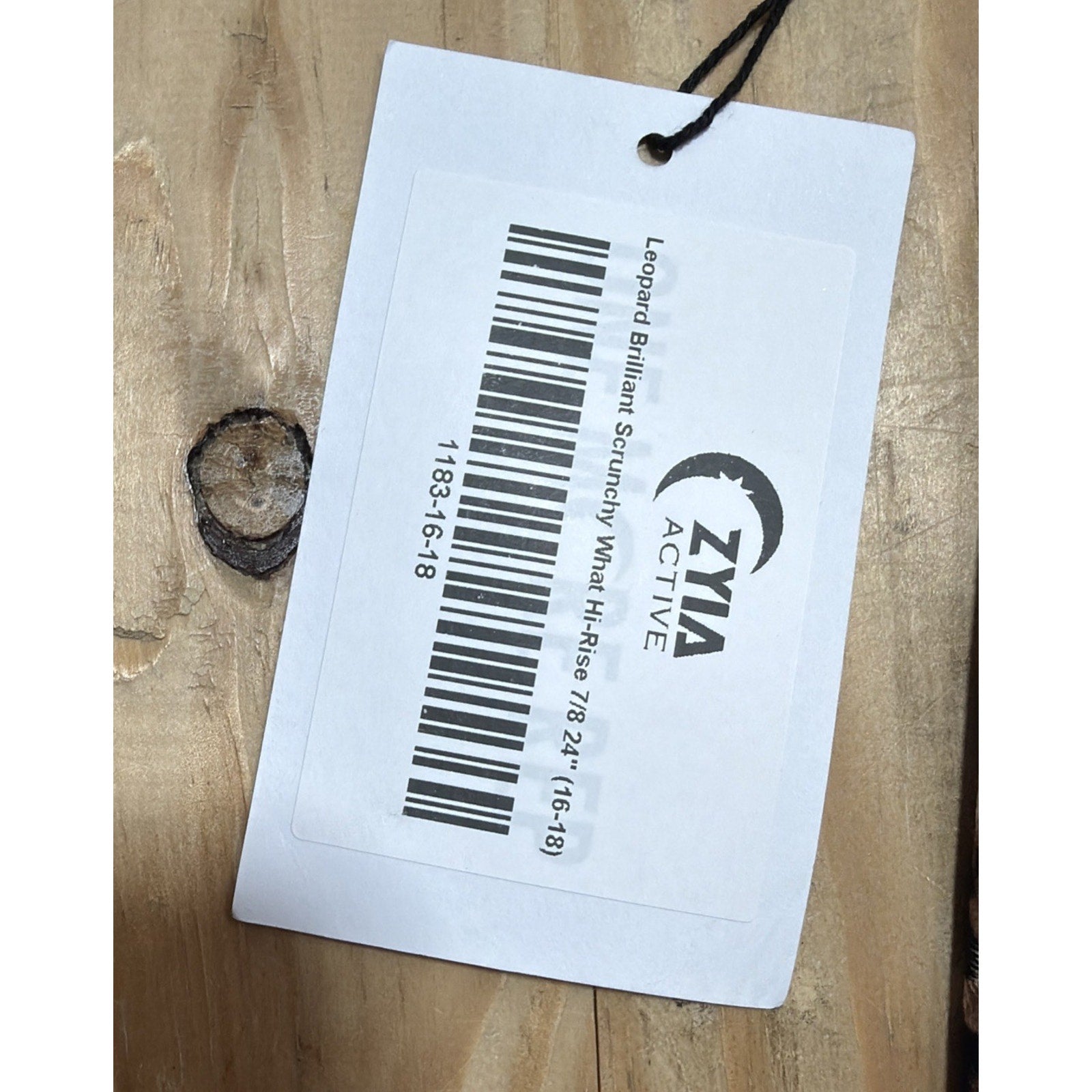 Zyia Active Womens 16-18 Leopard Print Scrunchy What 7/8 Leggings Stretch New