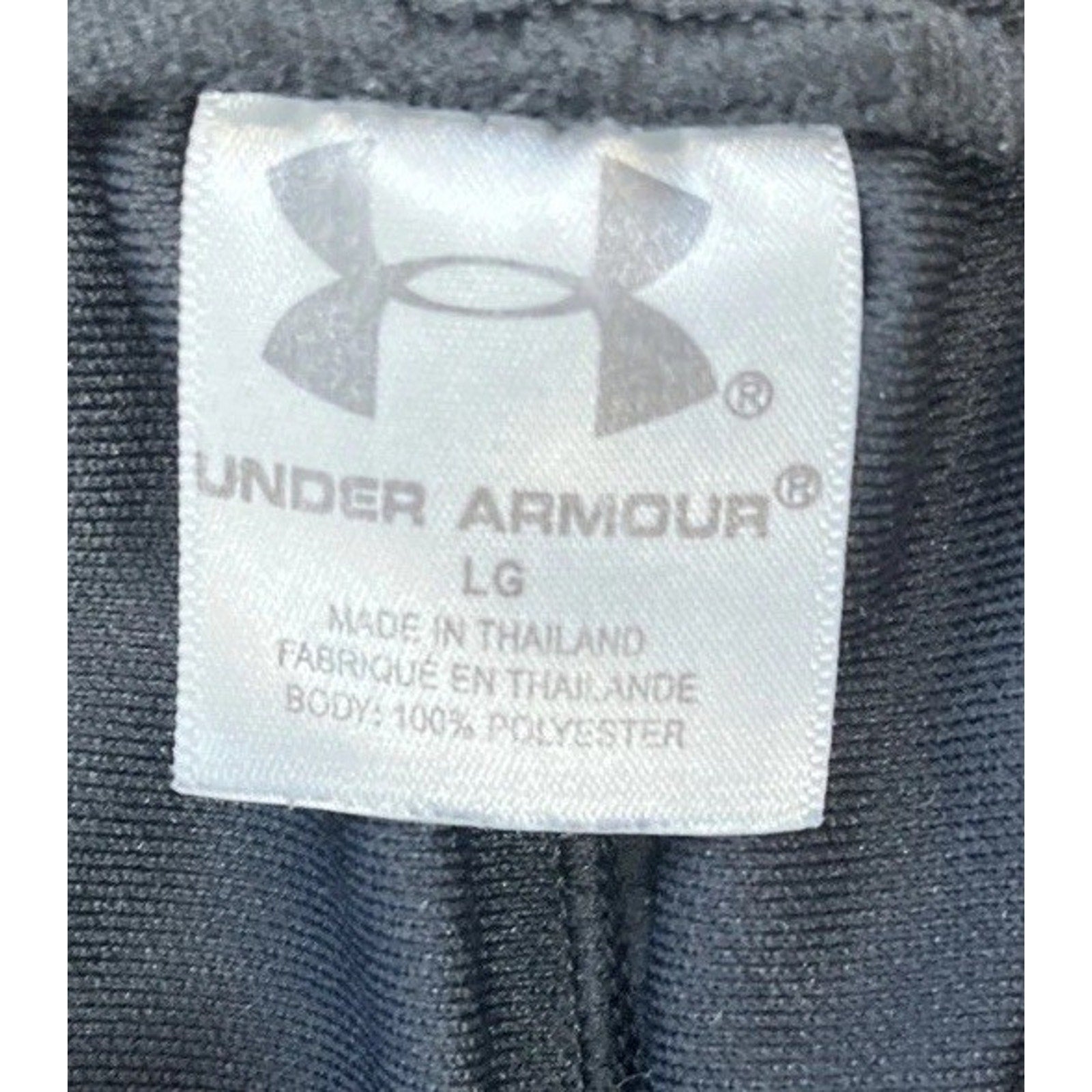 Under Armour Sweatpants Mens L Navy Blue Polyester White Logo Baggy Fit