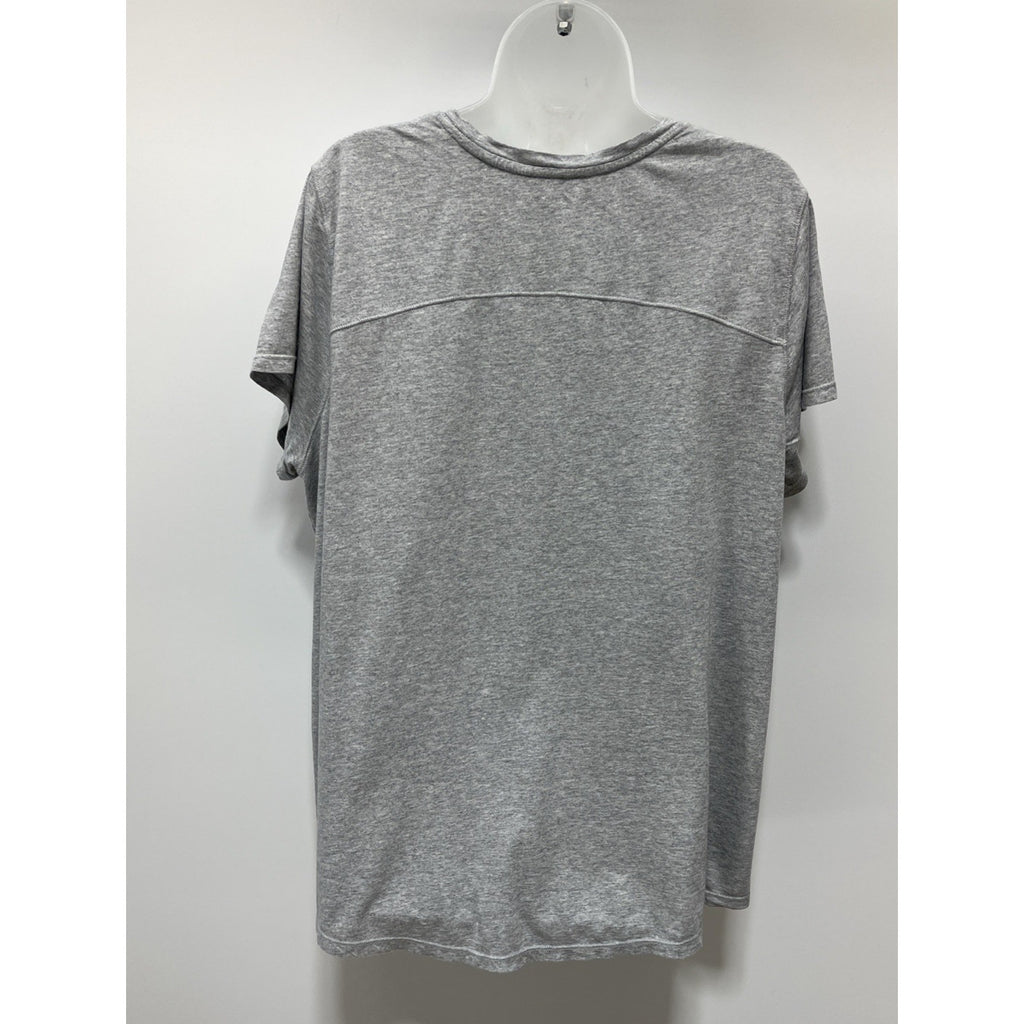 Calvin Klein Performance Womens 1X Gray Short Sleeve Shirt With White Logo