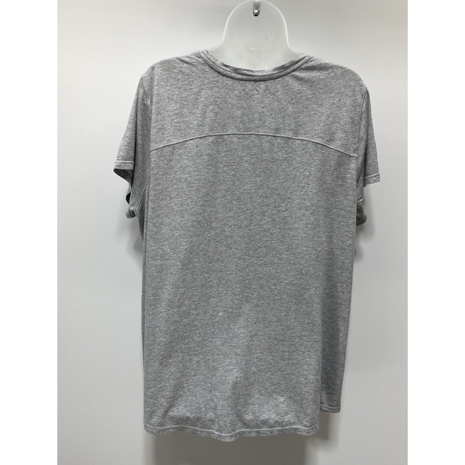 Calvin Klein Performance Womens 1X Gray Short Sleeve Shirt With White Logo