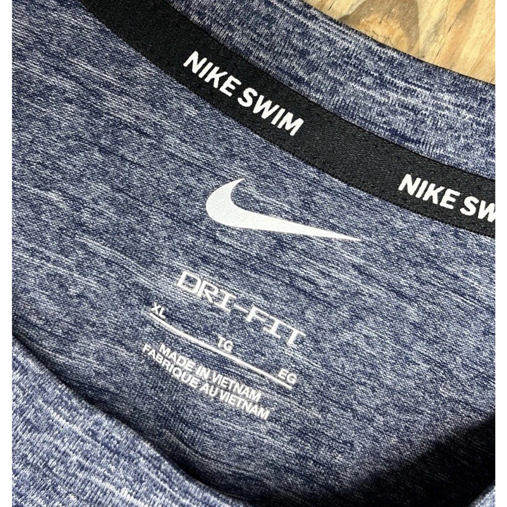 Nike Swim Blue Heather Short Sleeve UPF 40+ Shirt Men’s Size XL