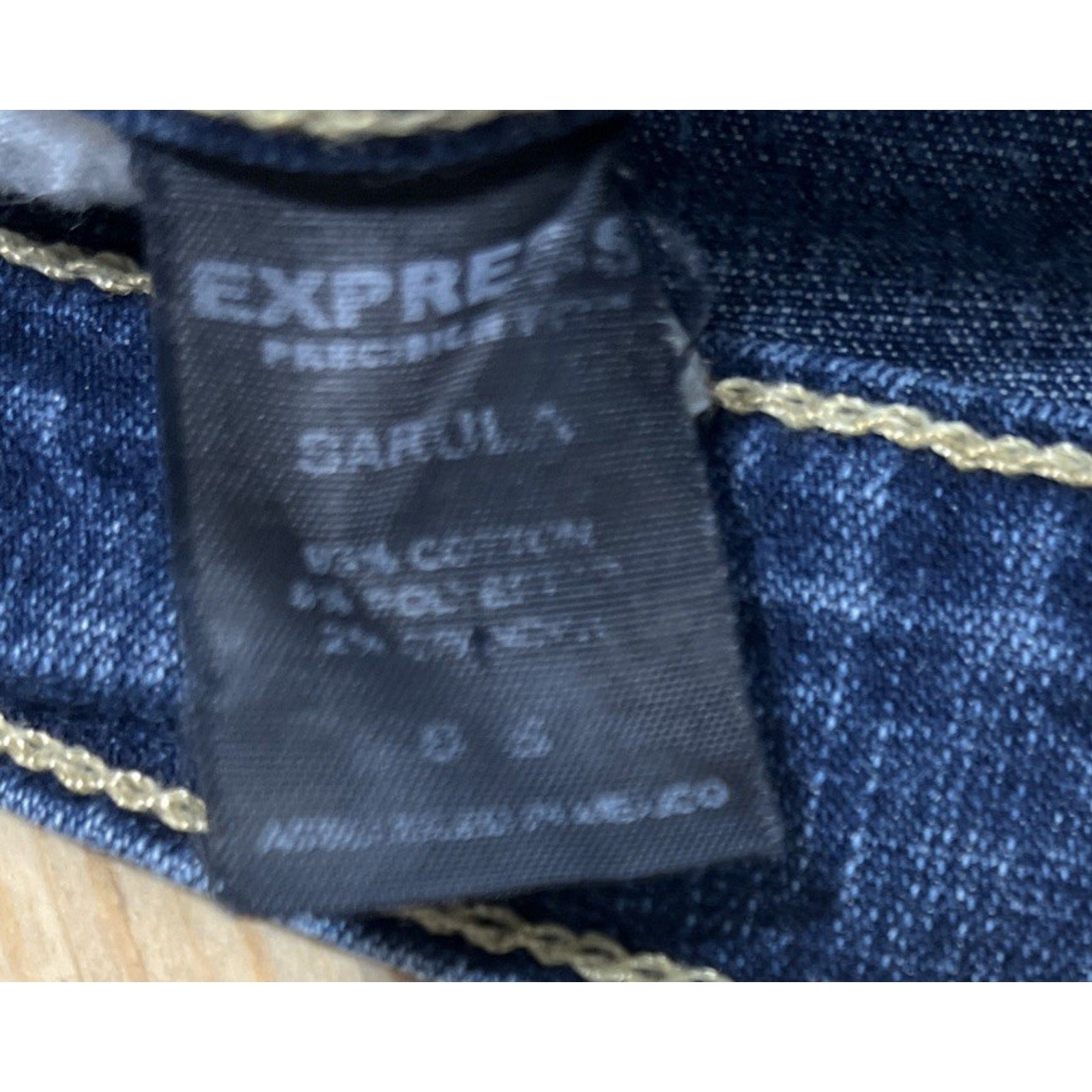 Express jeans sz 8S women sarula low slung flare denim blue