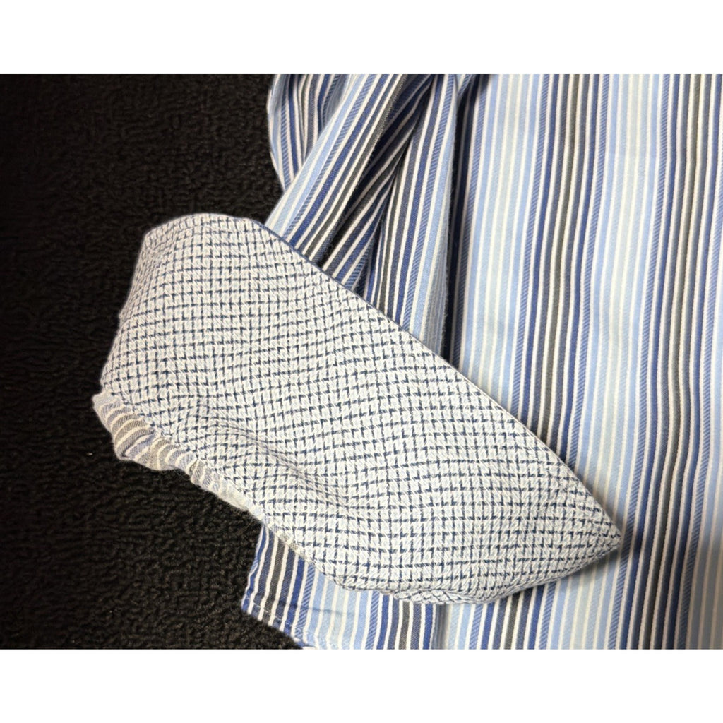 Men Jack Stone By Thomas Dean Flip Cuff Button Down Long Sleeve Shirt Size Large