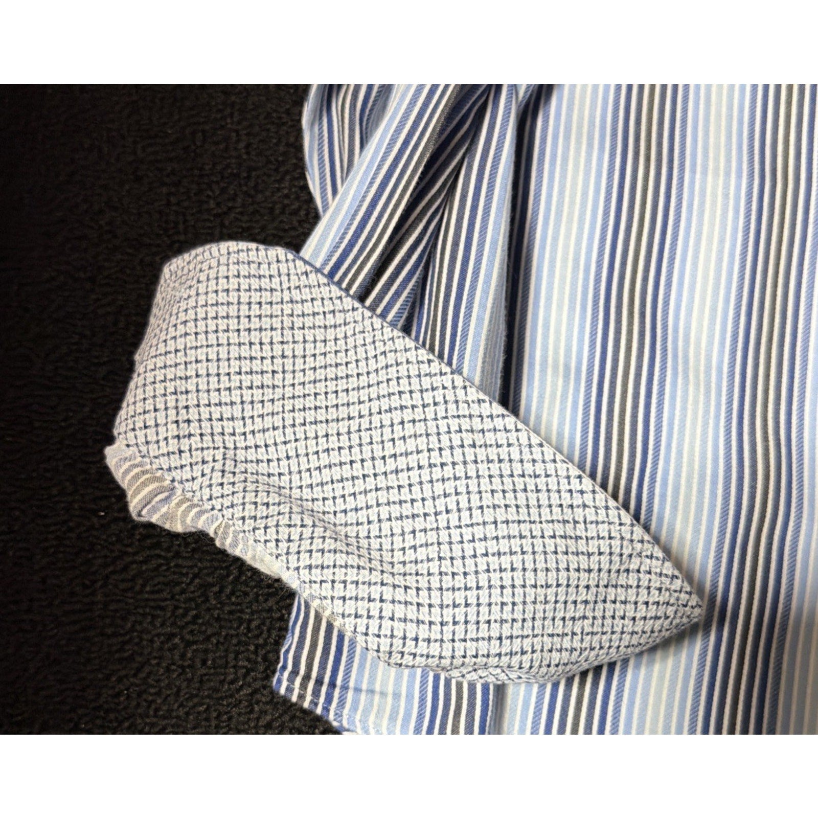Men Jack Stone By Thomas Dean Flip Cuff Button Down Long Sleeve Shirt Size Large