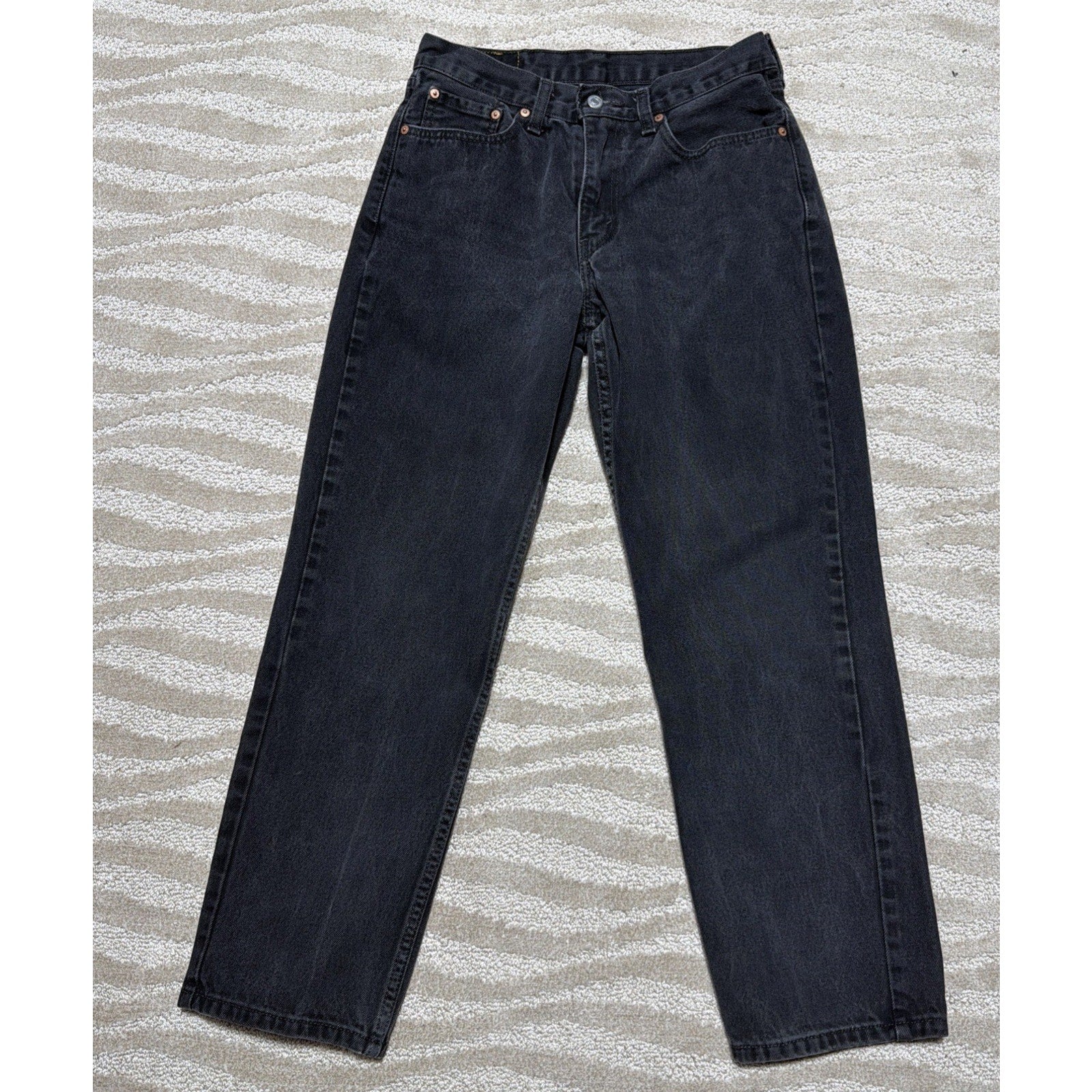 Levi's 550 Jeans Men 32x32 Black Relaxed Fit Denim Cotton Actual 31x30