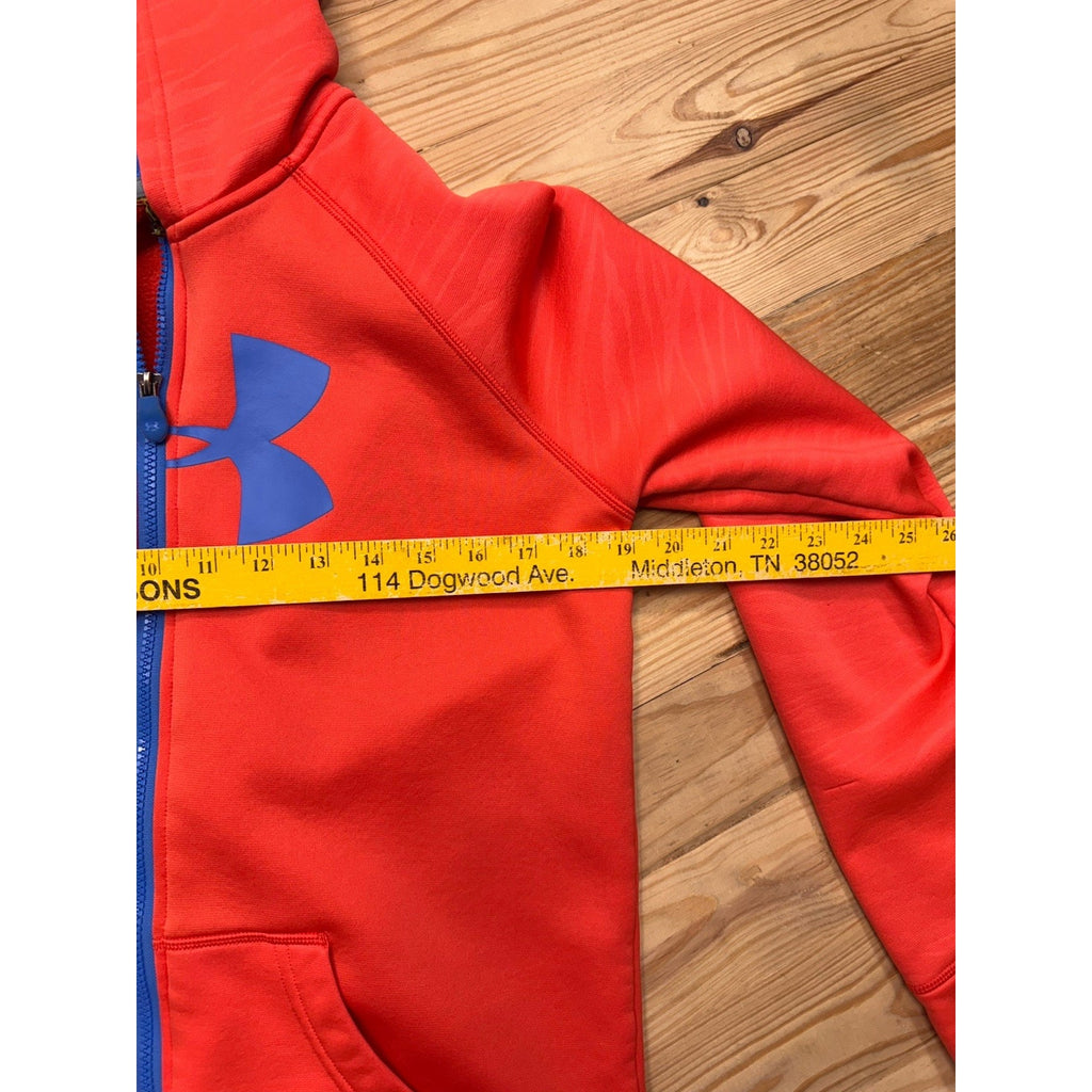 UNDER ARMOUR STORM Hoodie YLG Loose Cold Gear Tangerine Orange Sweatshirt No Tag