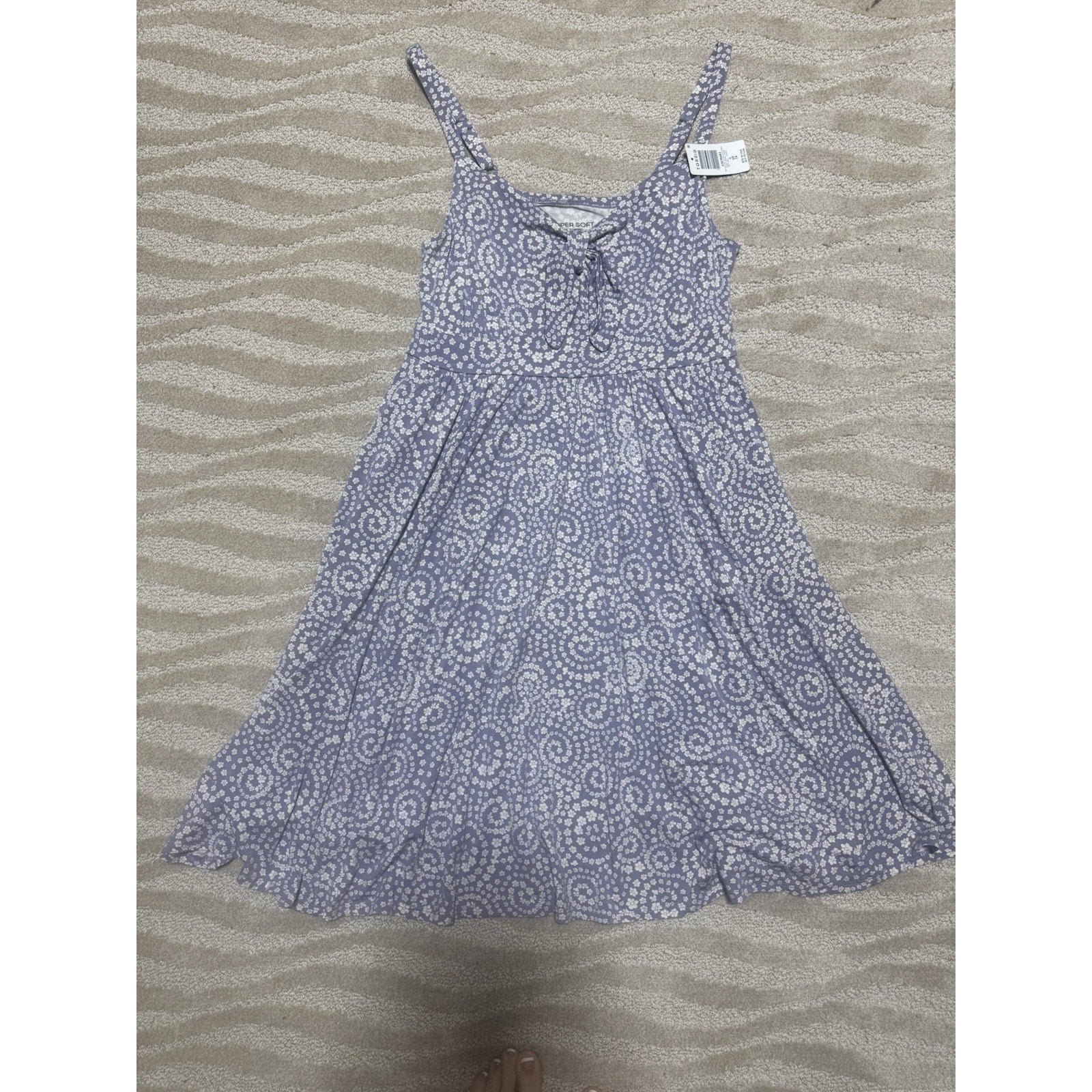 Torrid Women Dress 1 Blue Floral Fit & Flare Romantic Garden Party Sleeveless