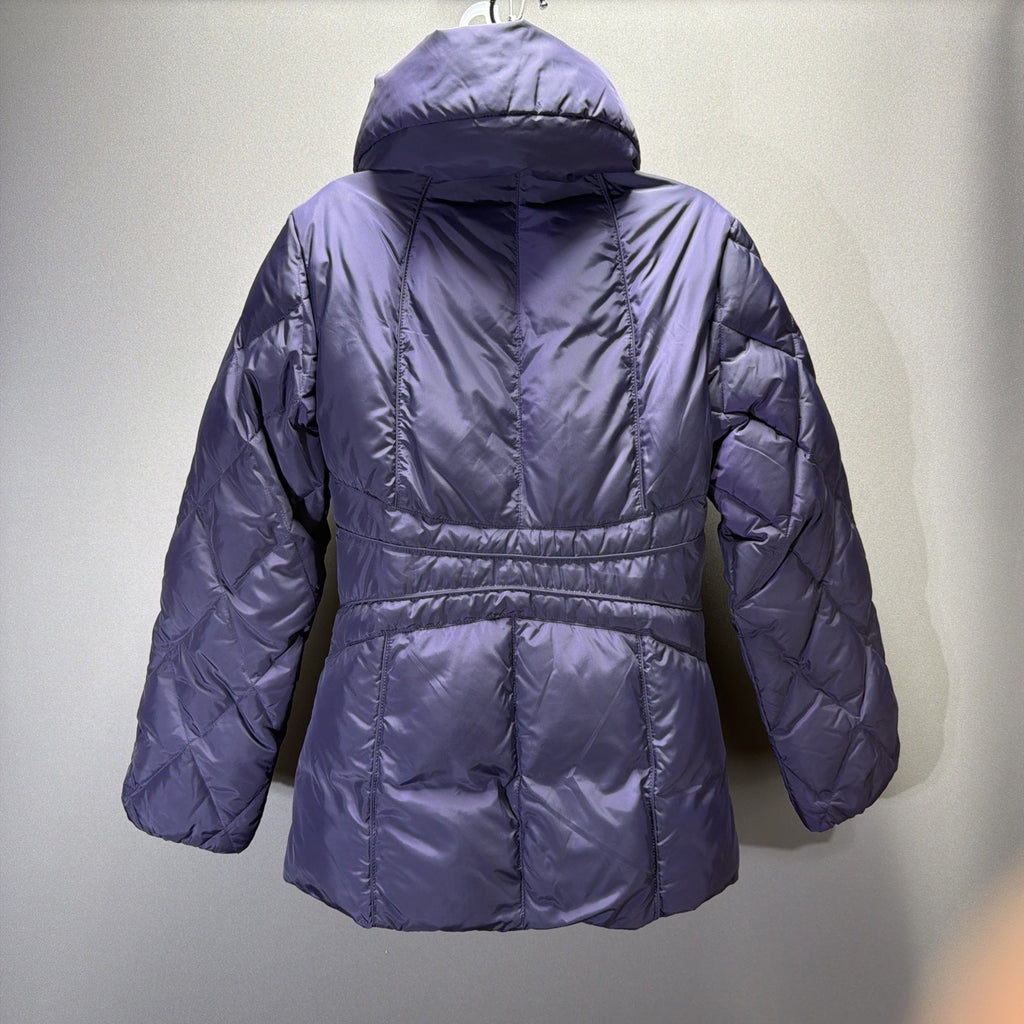 Larry Levine Puffer Jacket Duck Down Feather Filled Plum Purple Coat Size S