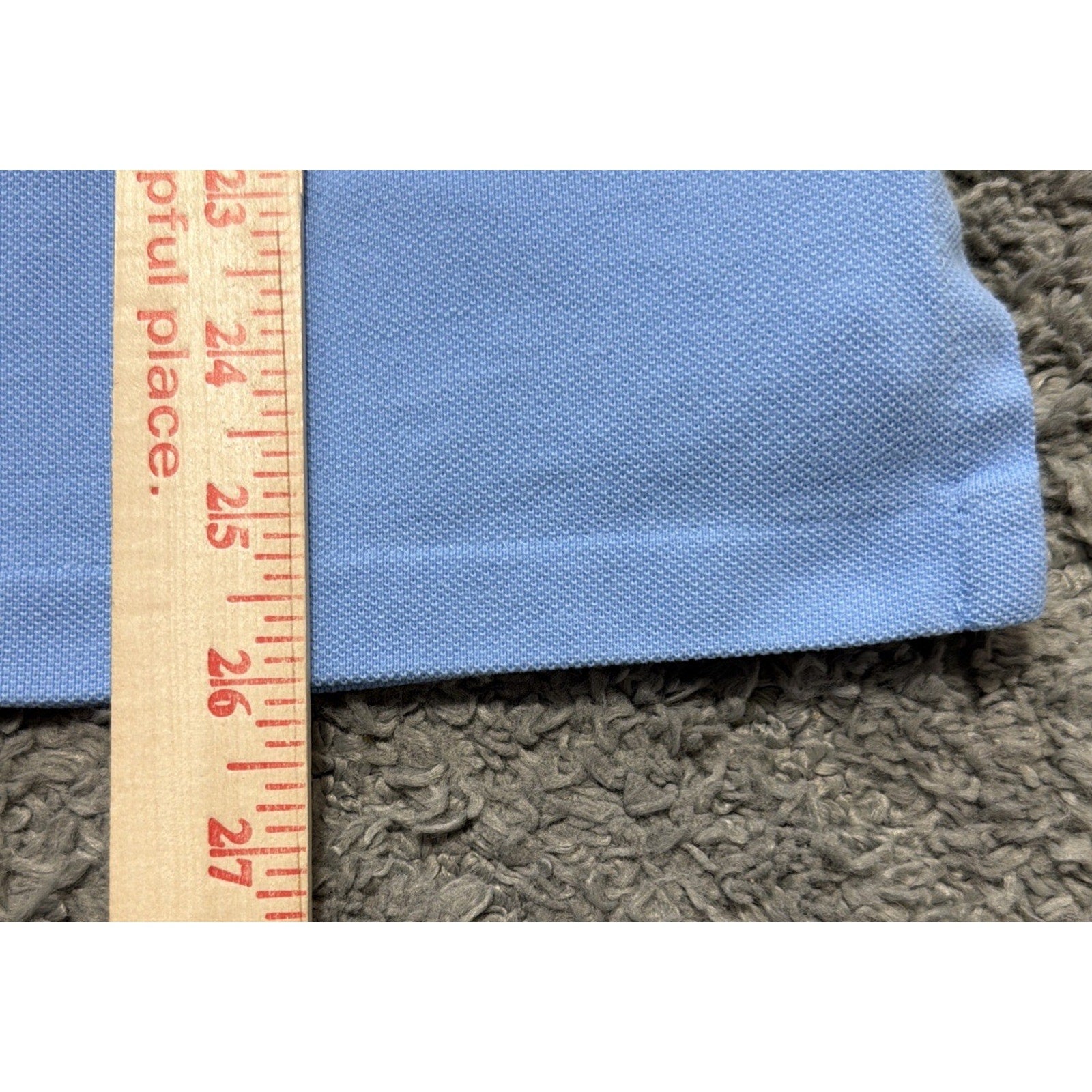 Polo Ralph Lauren Blue Cotton Pique Custom Fit Polo Shirt Size Large