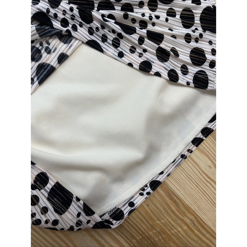 Cocomo Women’s Mock Neck Short Sleeve Lined Top Size Small