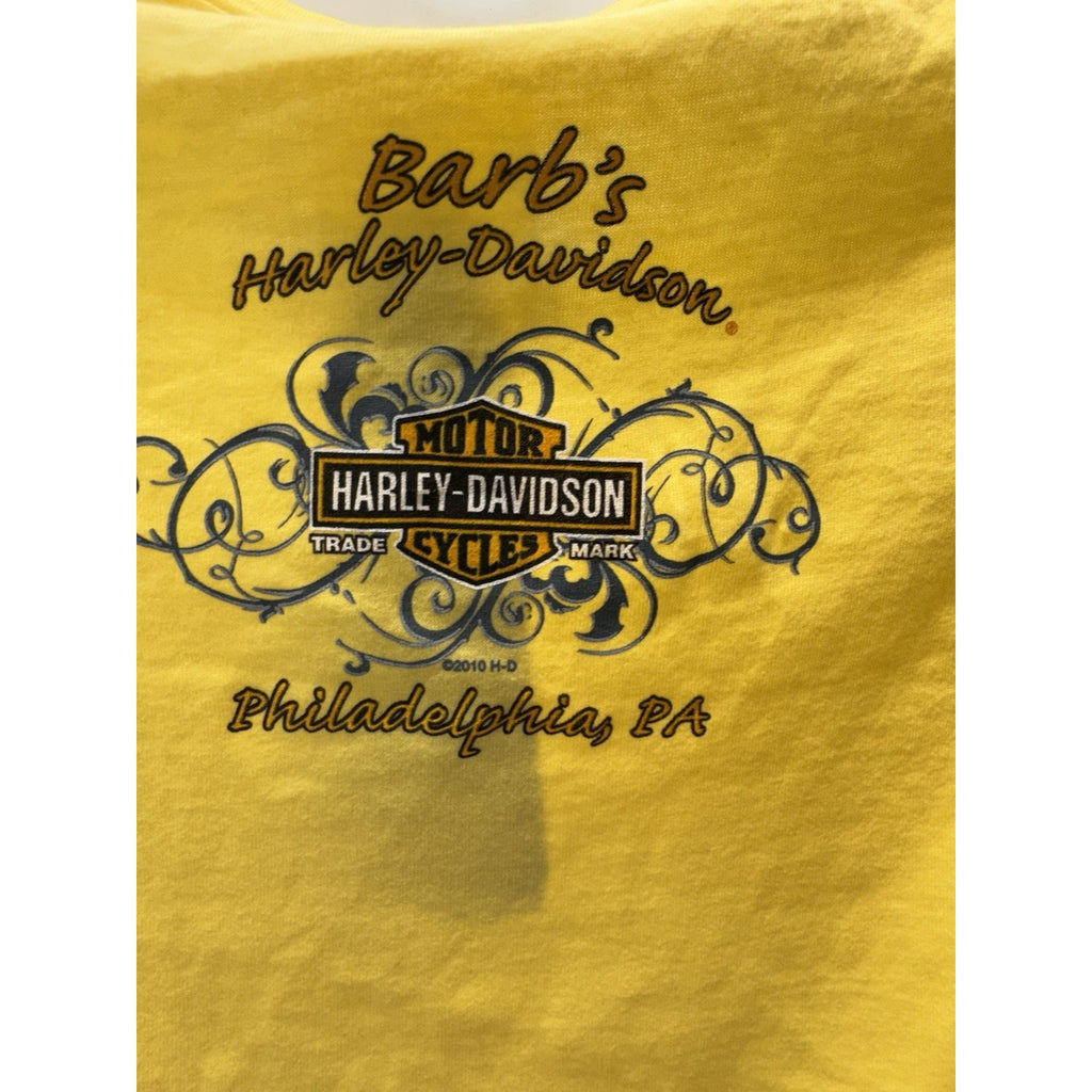 Barb’s Harley Davidson Philadelphia, PA Women’s M Yellow Short Sleeve T-Shirt