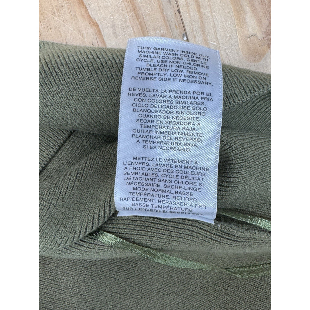 HABITUAL Crochet Trim Cotton Spandex Blend Sweater Tank Green Women’s Size M NWT
