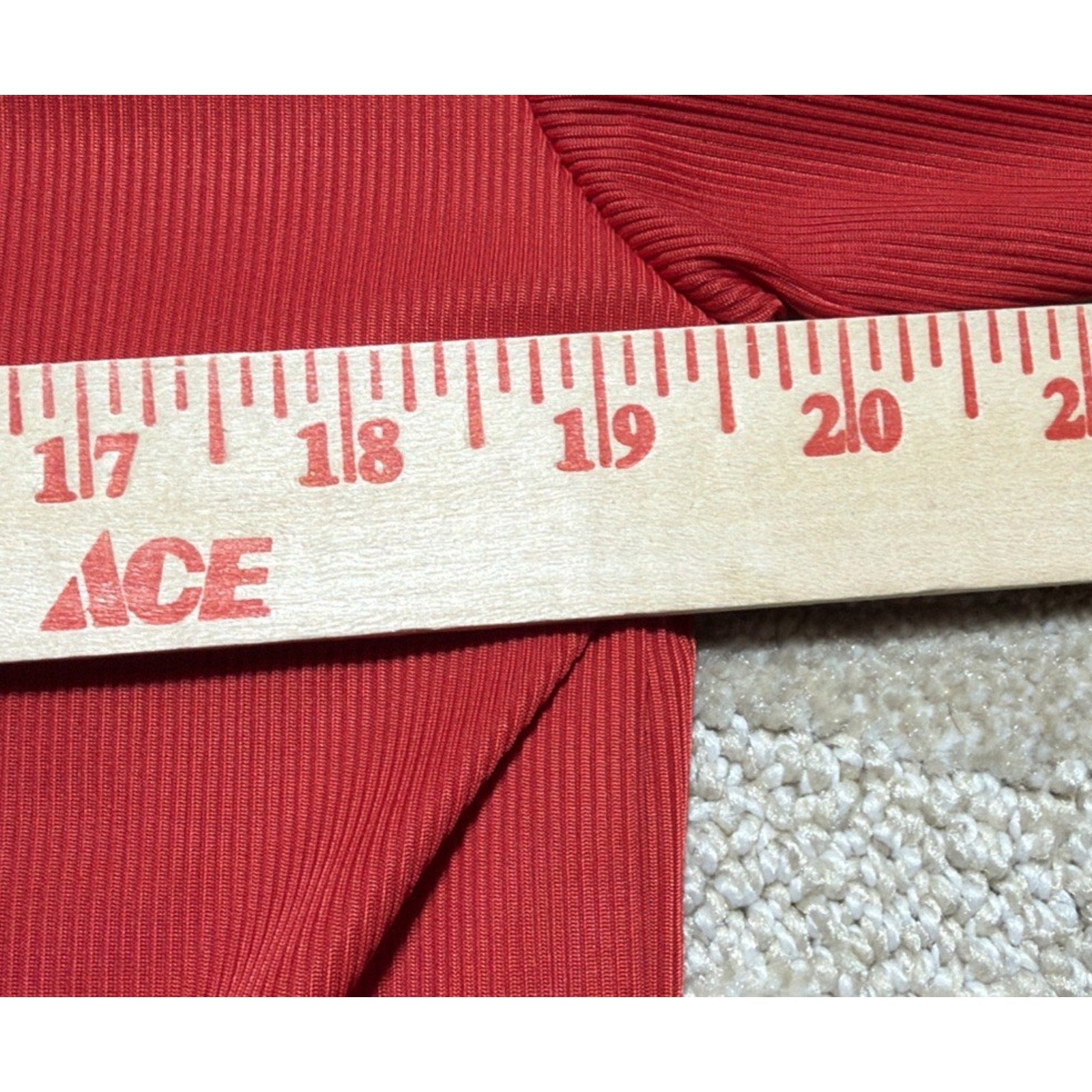 Vinatge PRESTIGE Men's XL Activewear T Shirt Stretch Red Ribbed Panels Made USA