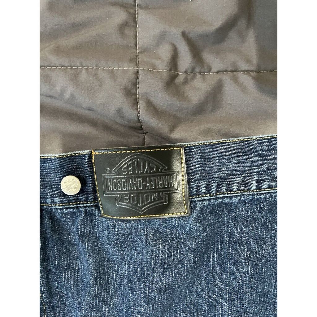 Vintage Harley Davidson Denim Jacket Girl's Medium 12/14 Blue