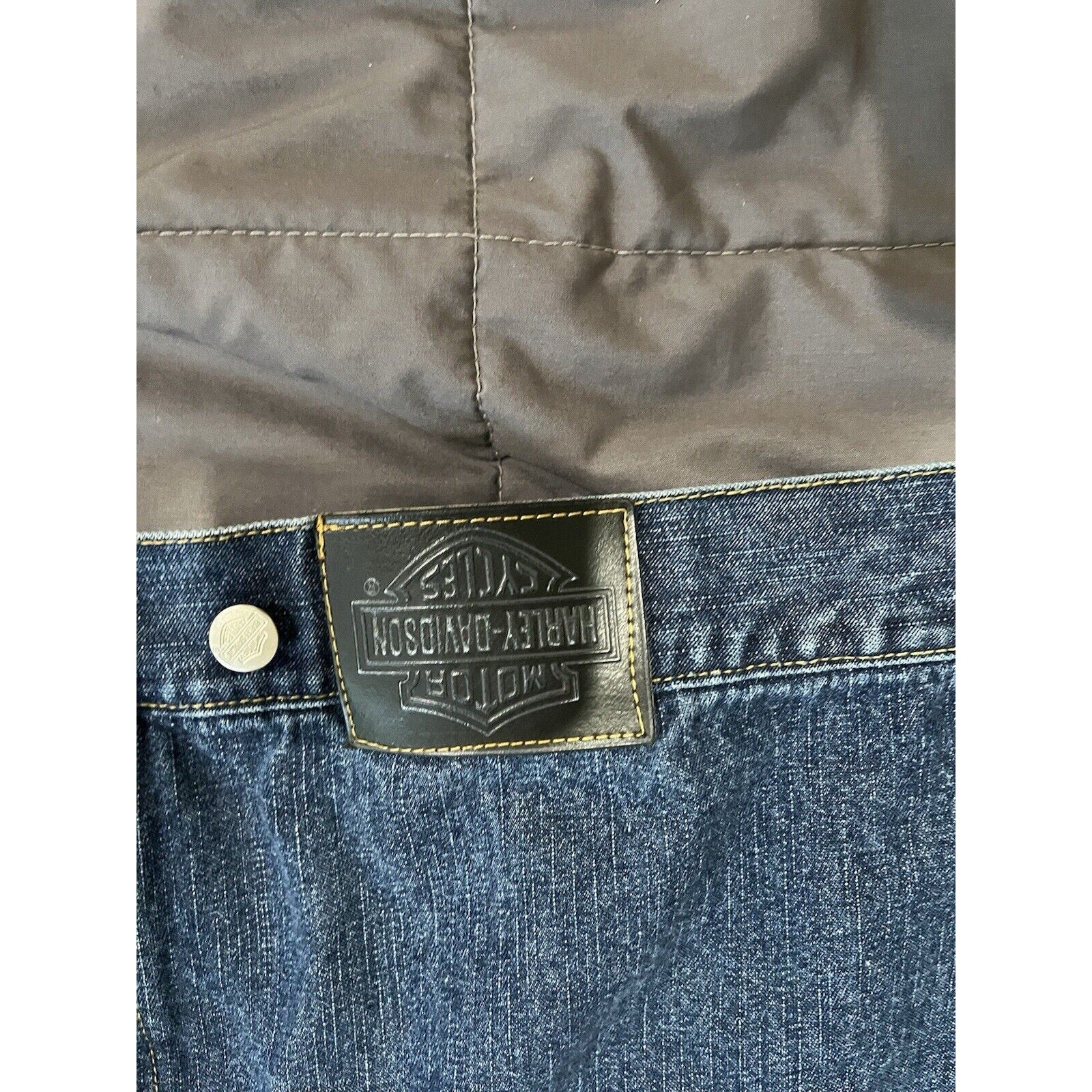 Vintage Harley Davidson Denim Jacket Girl's Medium 12/14 Blue