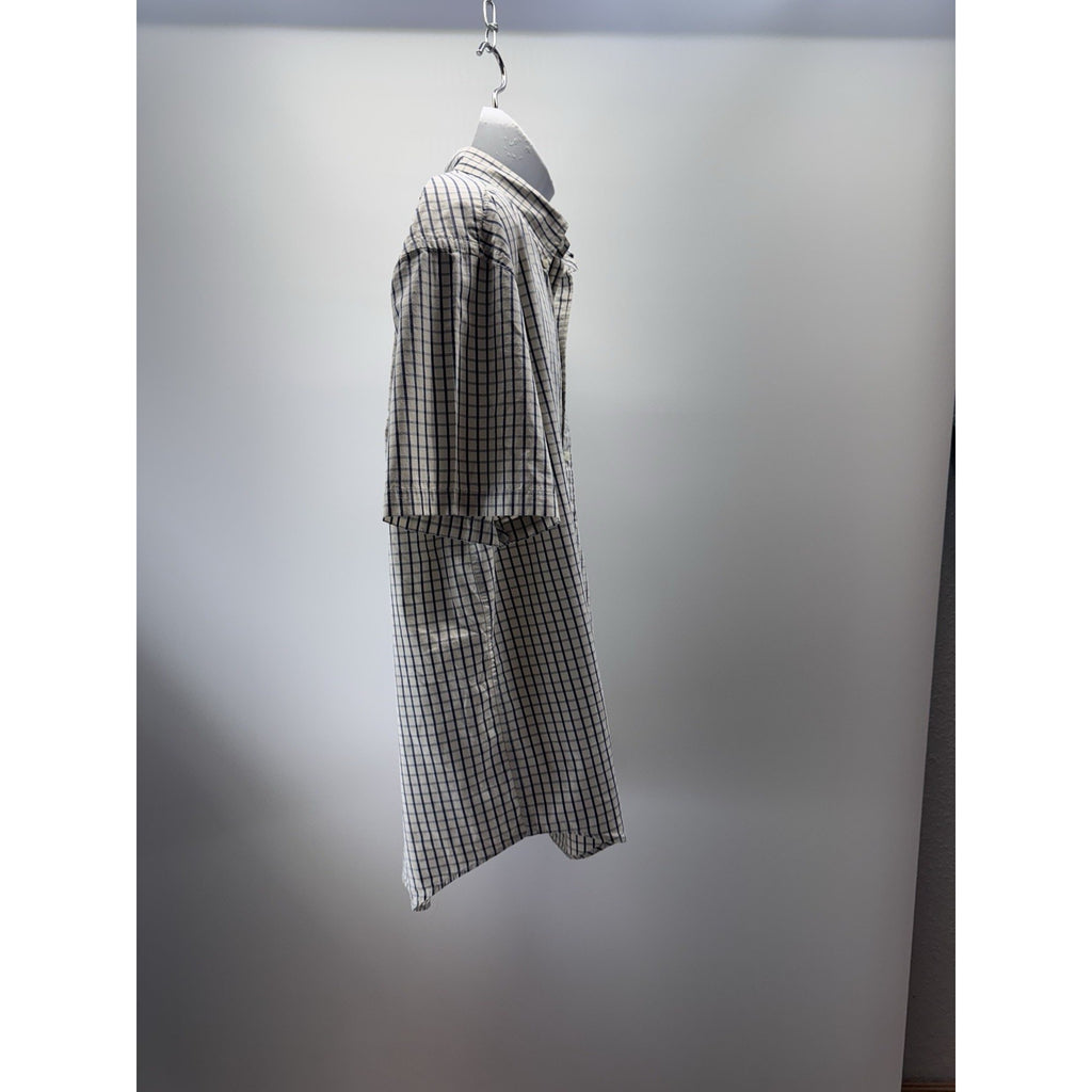 Nautica Short Sleeve Button Up Blue Plaid Shirt Men’s Size X-Large