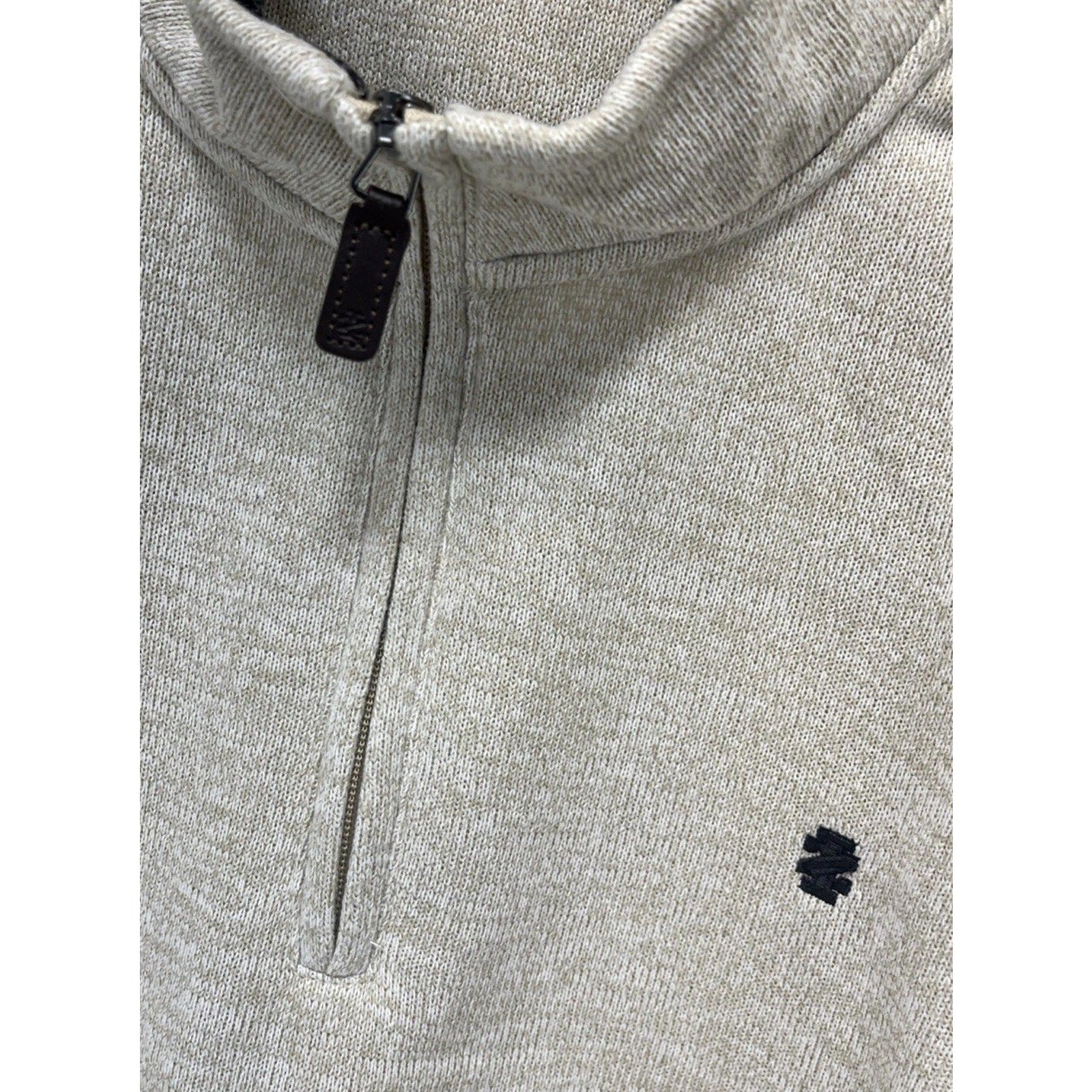 Men’s Izod One Quarter Zip Beige Tech Sweater Sz 4XL