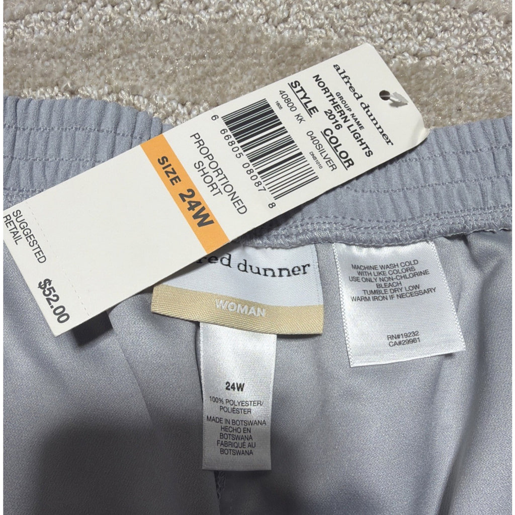 Alfred Dunner Classic Fit Pants Womens Plus Size 24W High Rise NEW