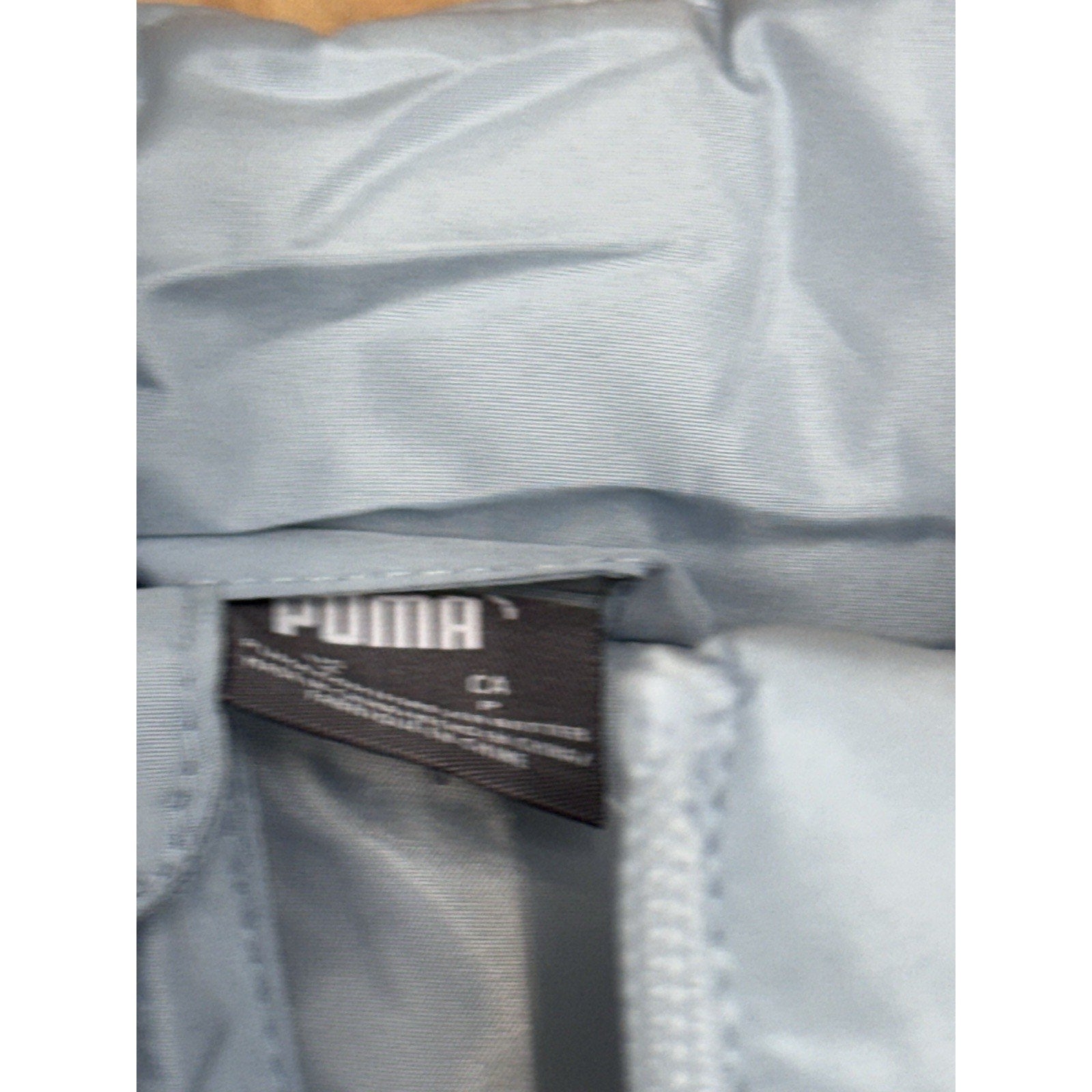 Puma Women’s Light Blue Puffer Vest Front Pockets Size Small New With Tags