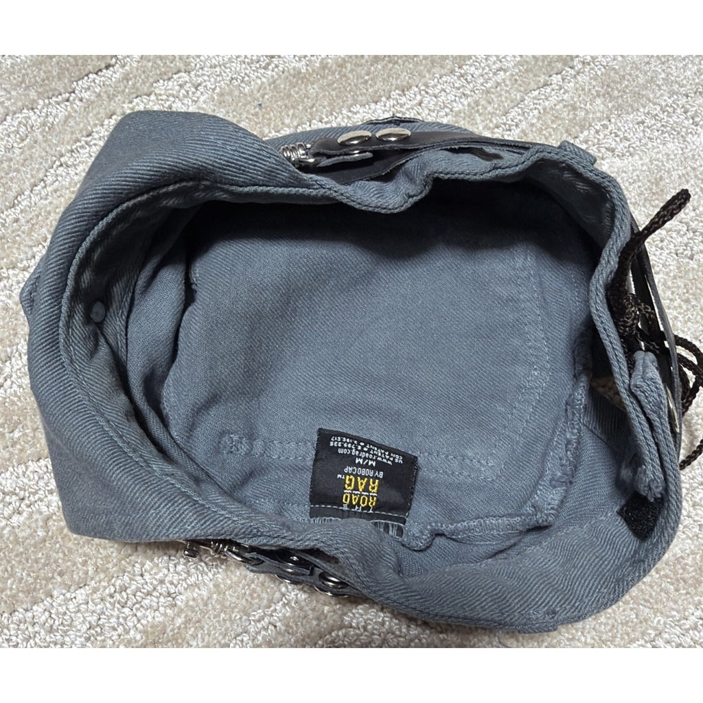 Robo Cap Denim Biker Hat Cap Size M The Road Rag Vintage Unisex With HD Patch