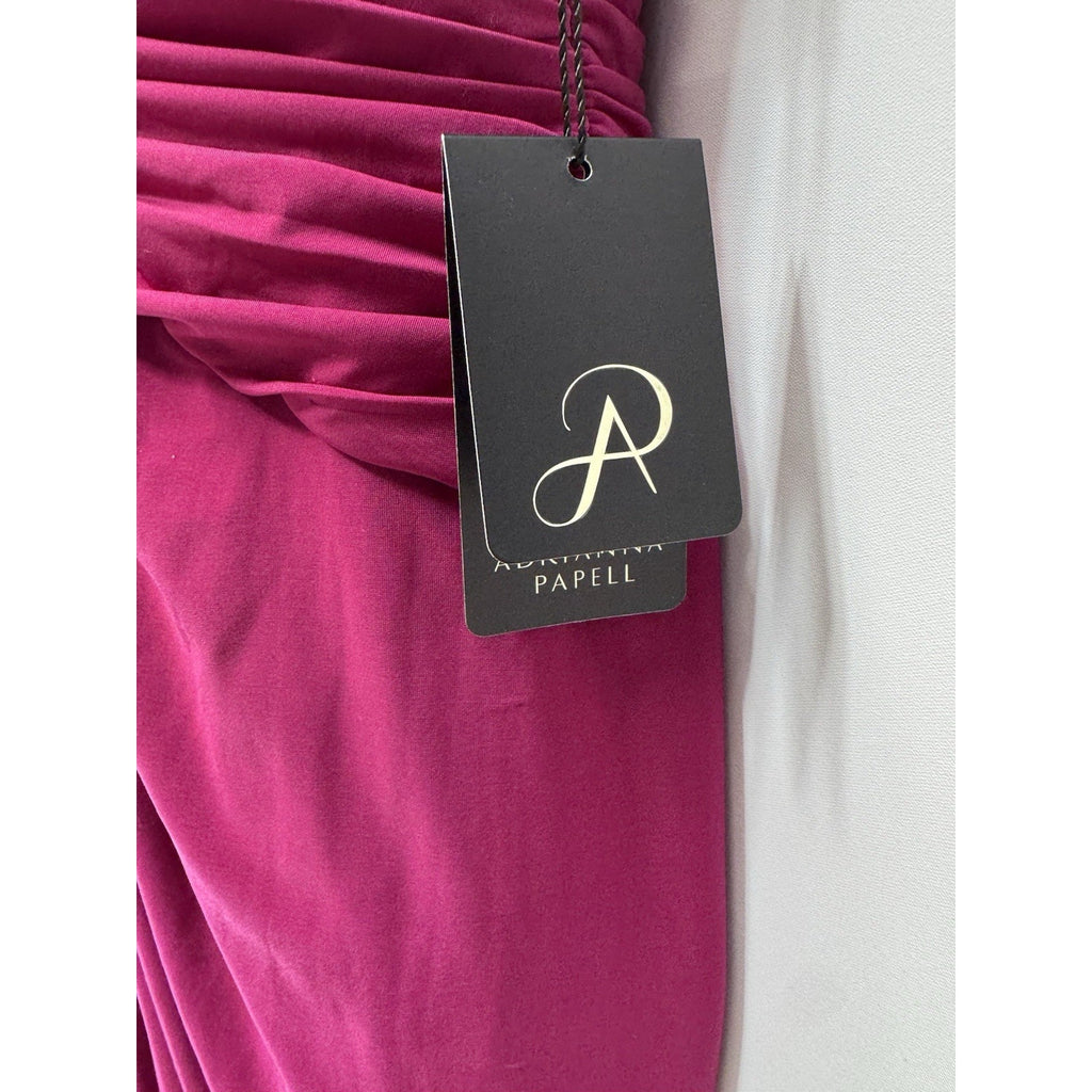 NWT By Adrianna Papell Draped Lace Shoulder Dress/Gown Pomegranate Size 10