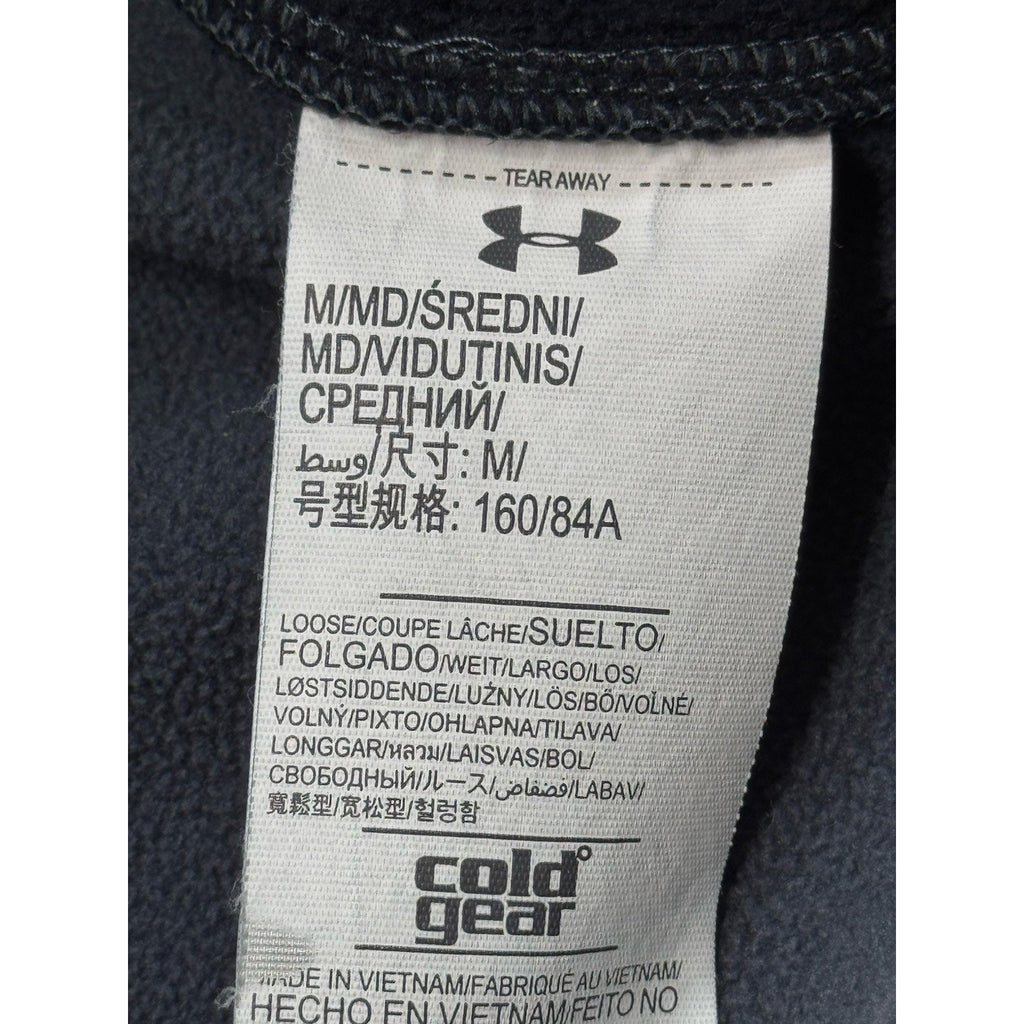 Under Armour Hoodie Women's Medium Running Shirt Grey Long Sleeve Full Zip Storm