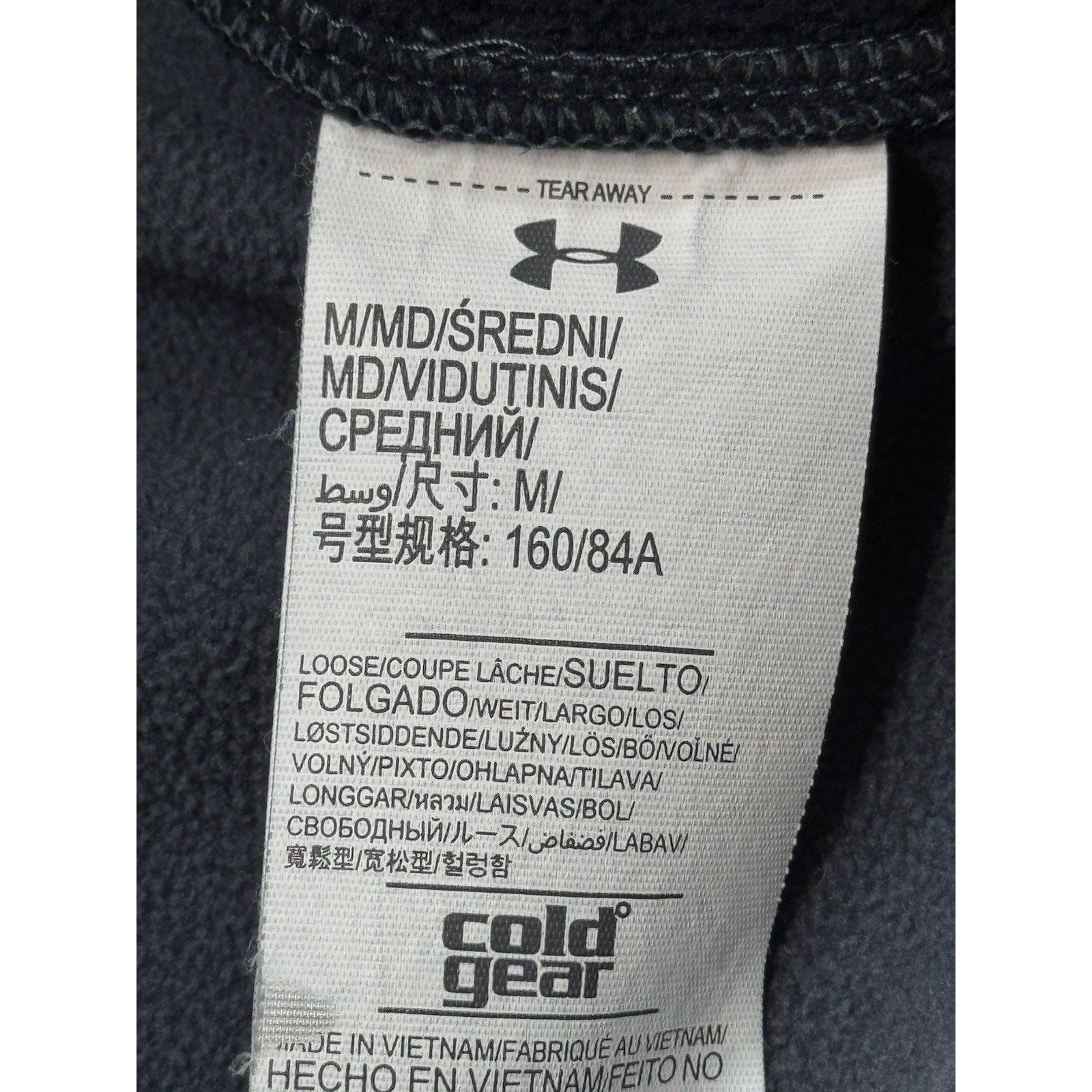 Under Armour Hoodie Women's Medium Running Shirt Grey Long Sleeve Full Zip Storm