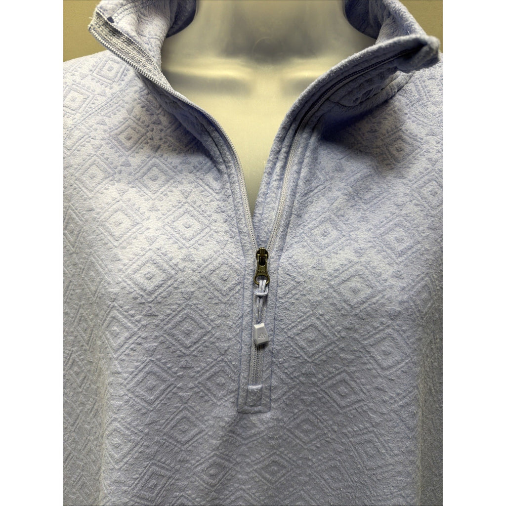Eddie Bauer Polar Fleece 1/4 Zip Pullover Womens L Aztec Print Casual Outdoors