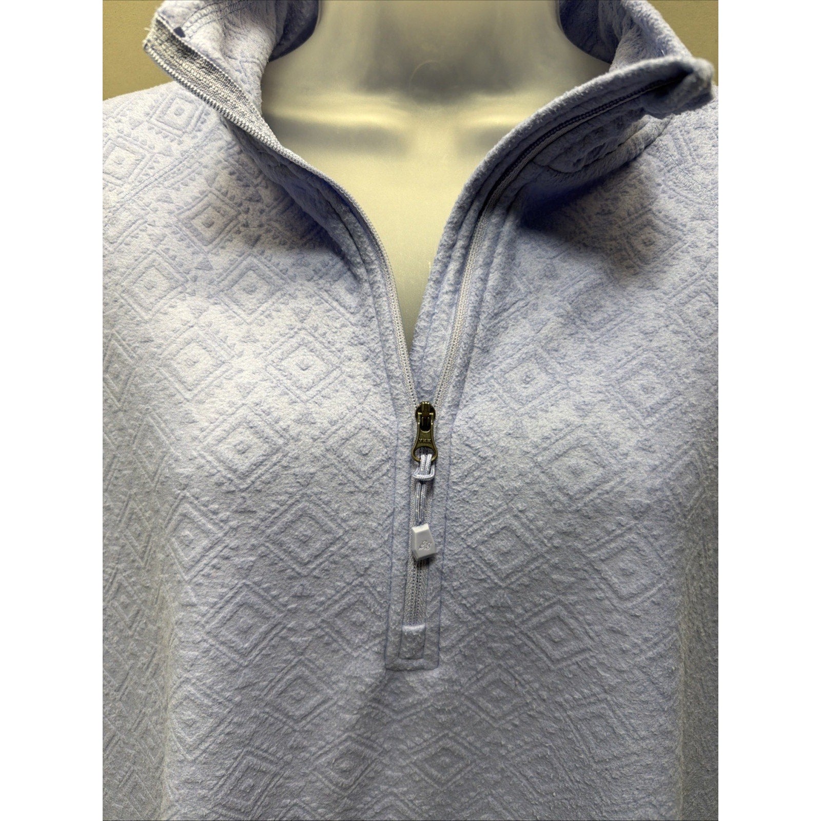 Eddie Bauer Polar Fleece 1/4 Zip Pullover Womens L Aztec Print Casual Outdoors