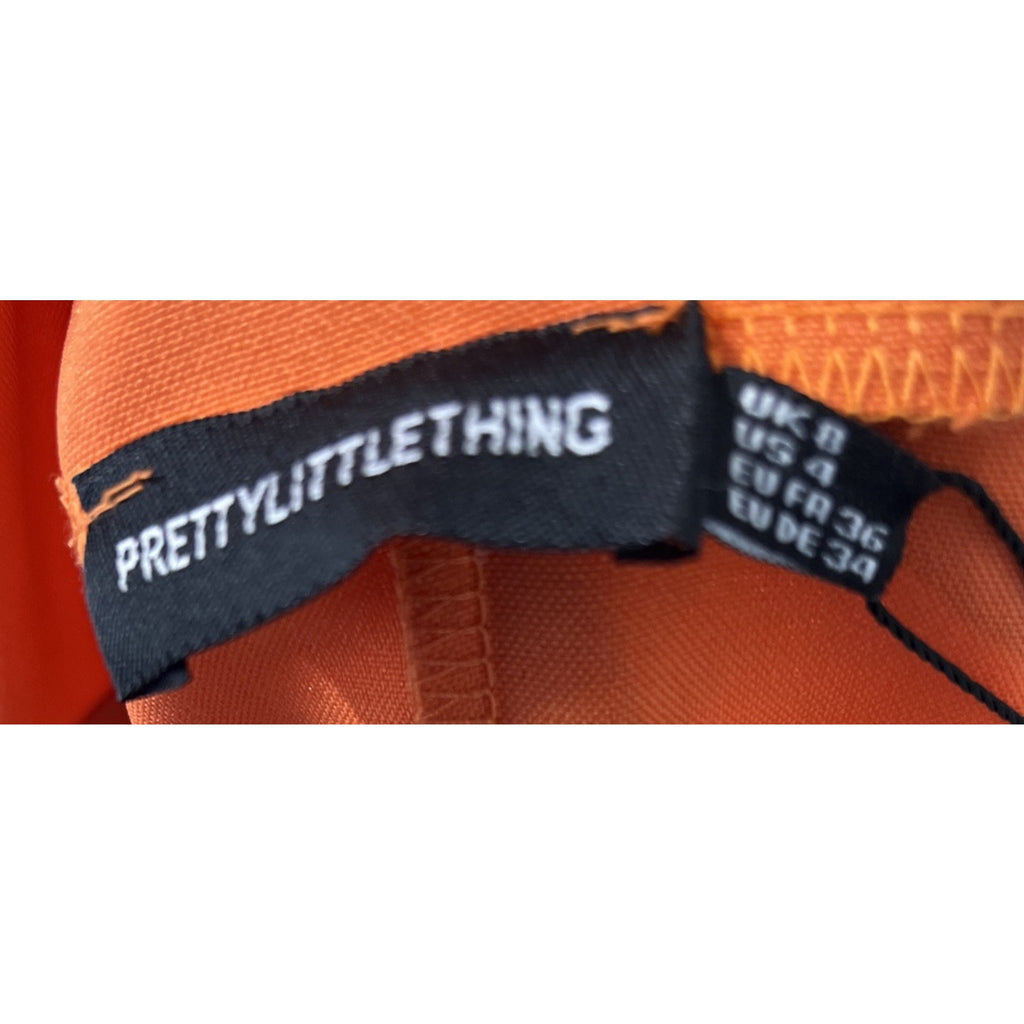 Pretty Little Thing Women’s Tailored Fitted Blazer Size 4 Orange