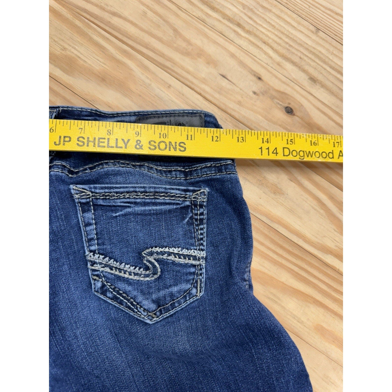 Silver Jeans Womens 25x29 Blue Denim Tuesday Slim Bootcut Western Stretch Alter