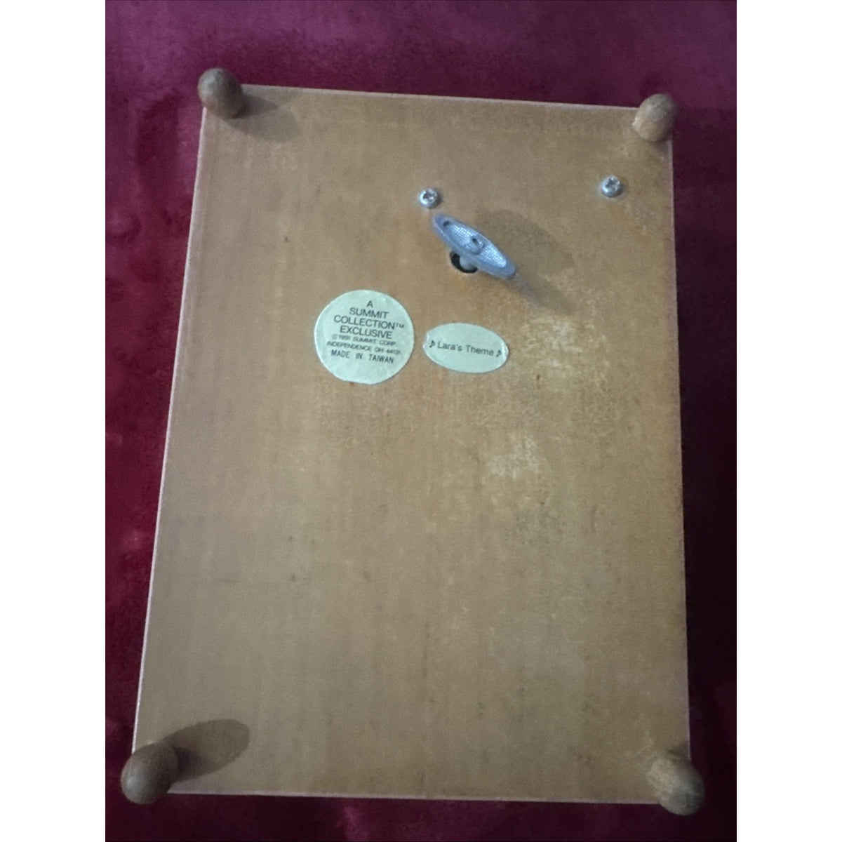1991 Summit Wood Music Box Mothers Poem Swiss Movement Plays Lara's Theme