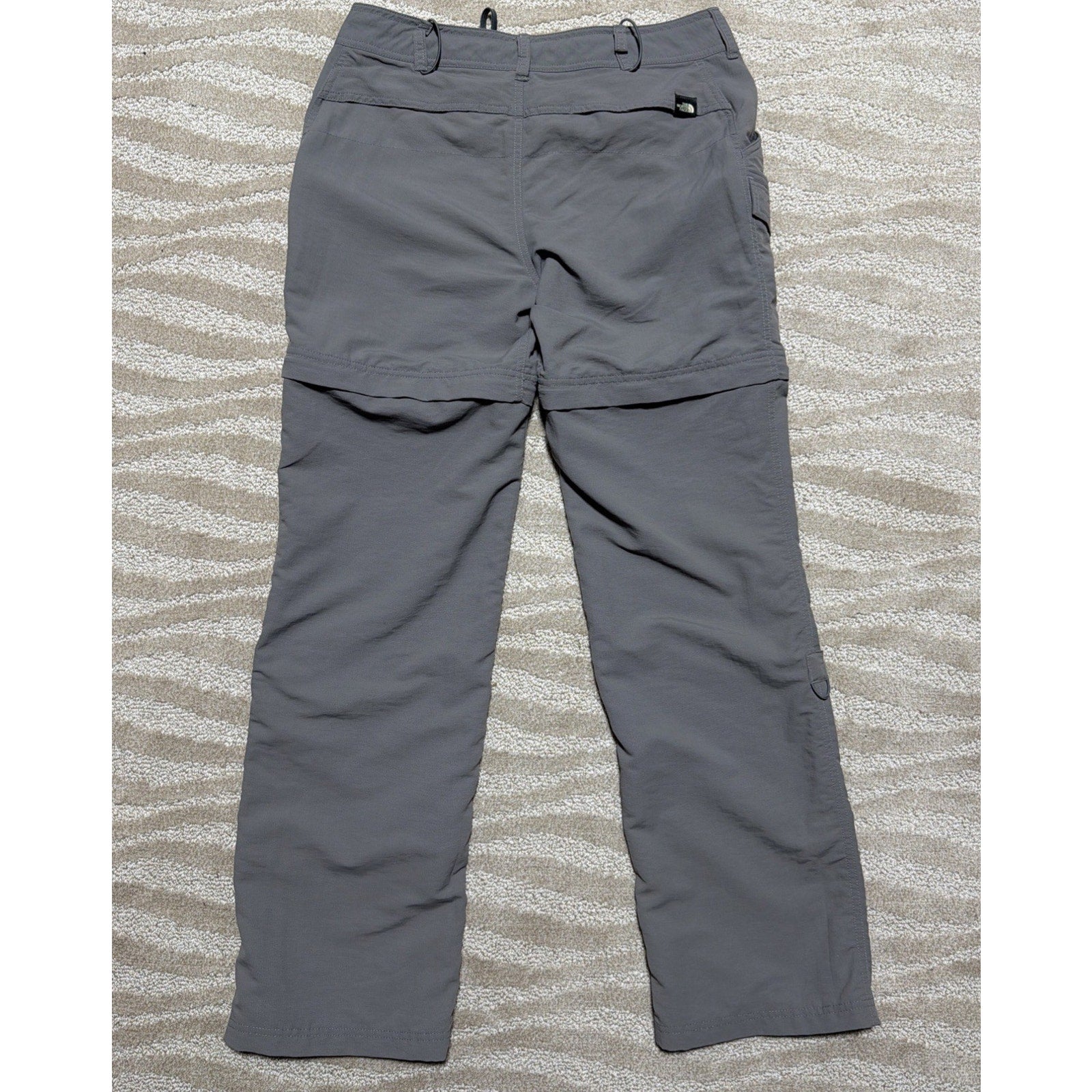The North Face Hiking Pants Convertible Zip Off Shorts Gray Women's 8 Excellent