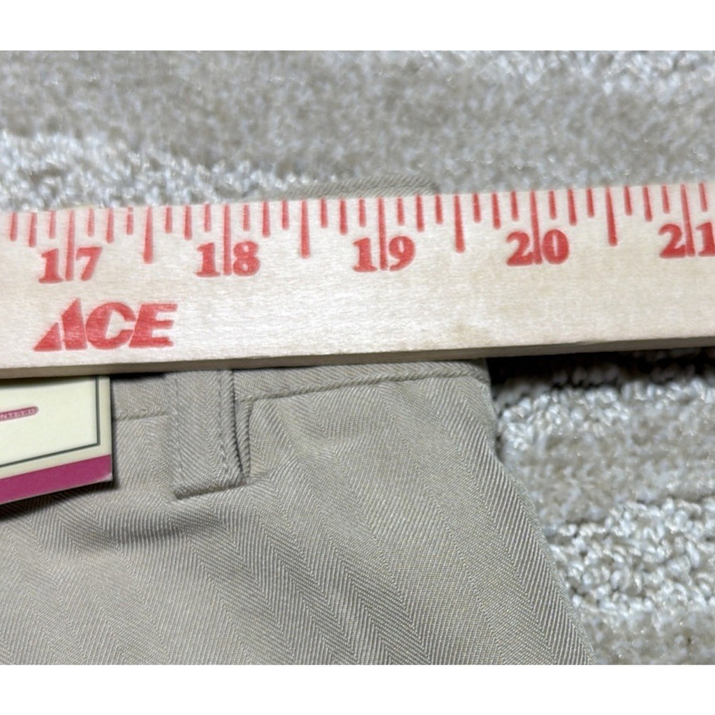 Caribbean Joe Beach Tan Men’s Pleated Bottom Cuffed Dress Pants 40x30 Beige NWT
